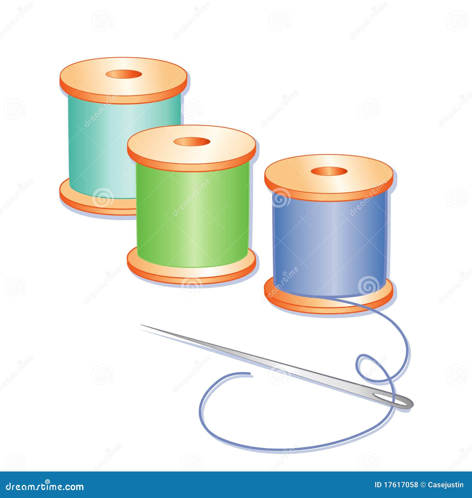 Needle and Threads stock vector. Illustration of pastel - 17617058
