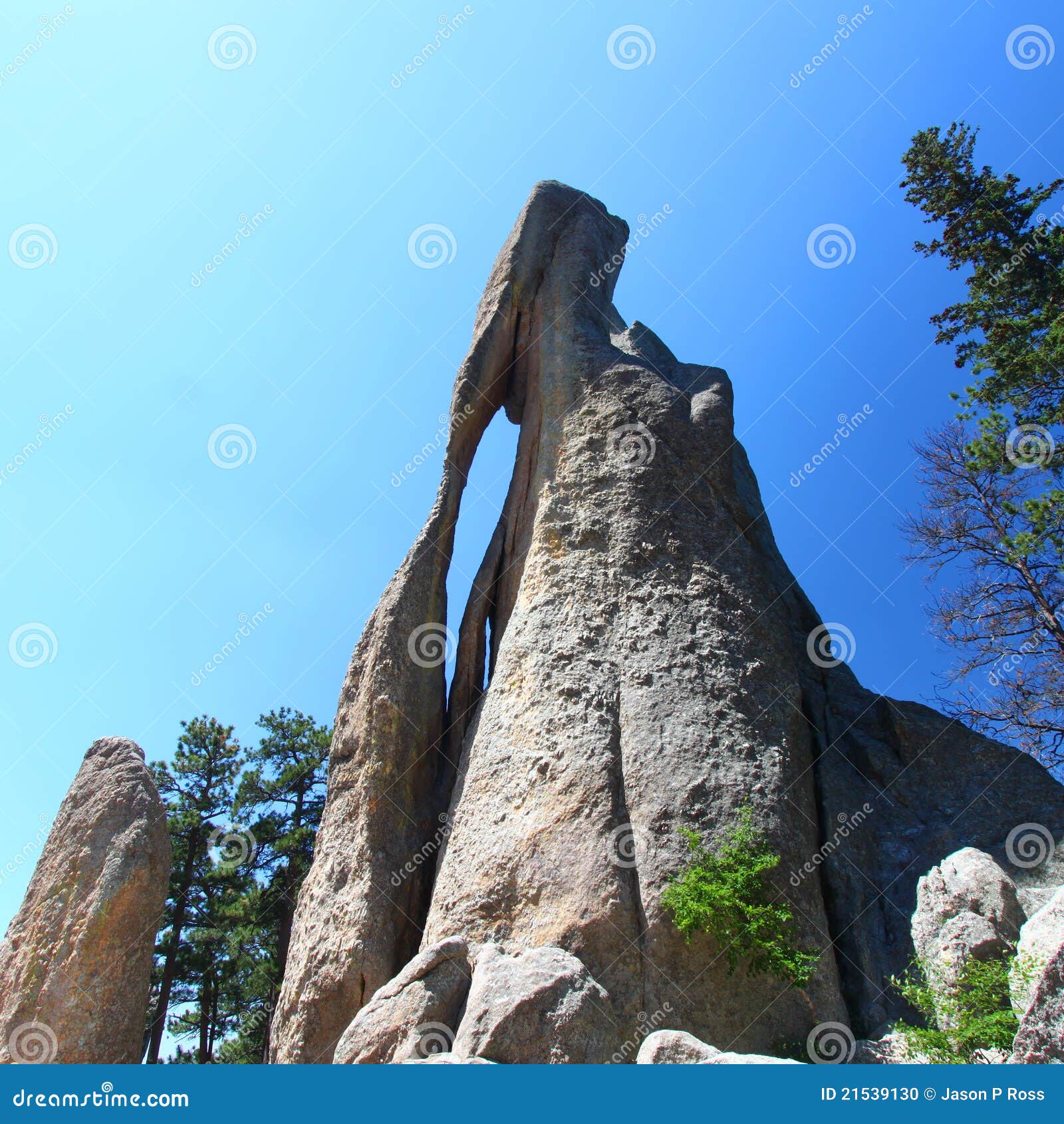 Needles Eye Formation South Dakota Stock Photo Image of black