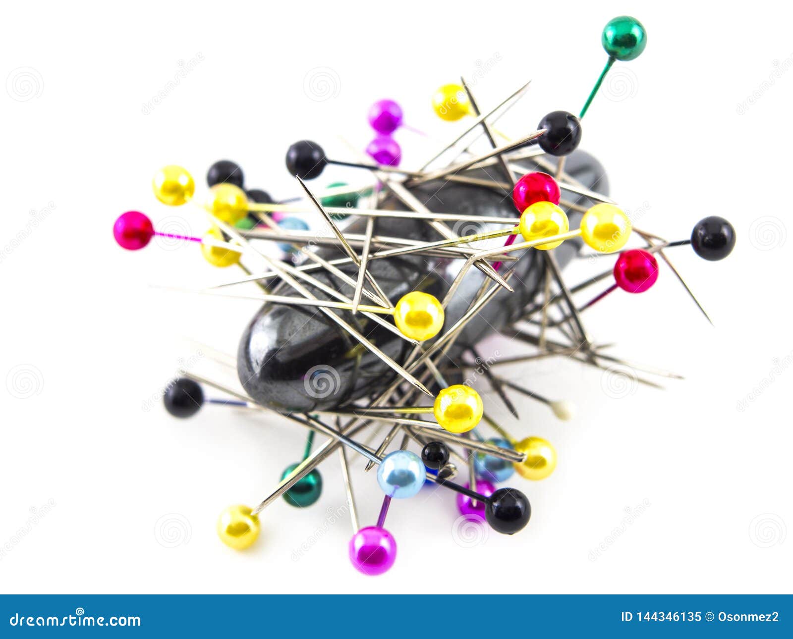 Needles with on White Background Stock Image Image of metallic