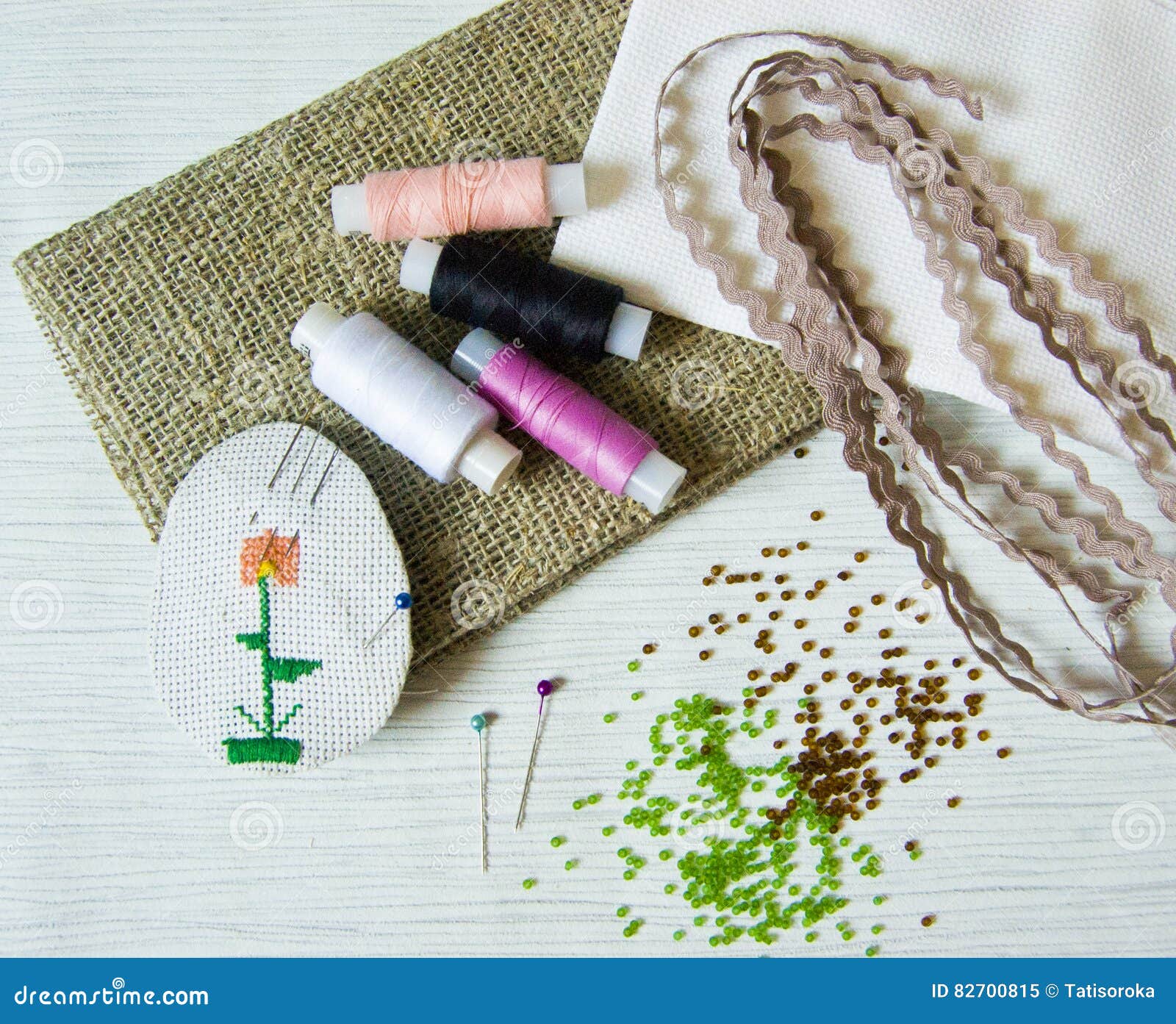 Needlework imagem de stock. Imagem de artesanato, tela 82700815