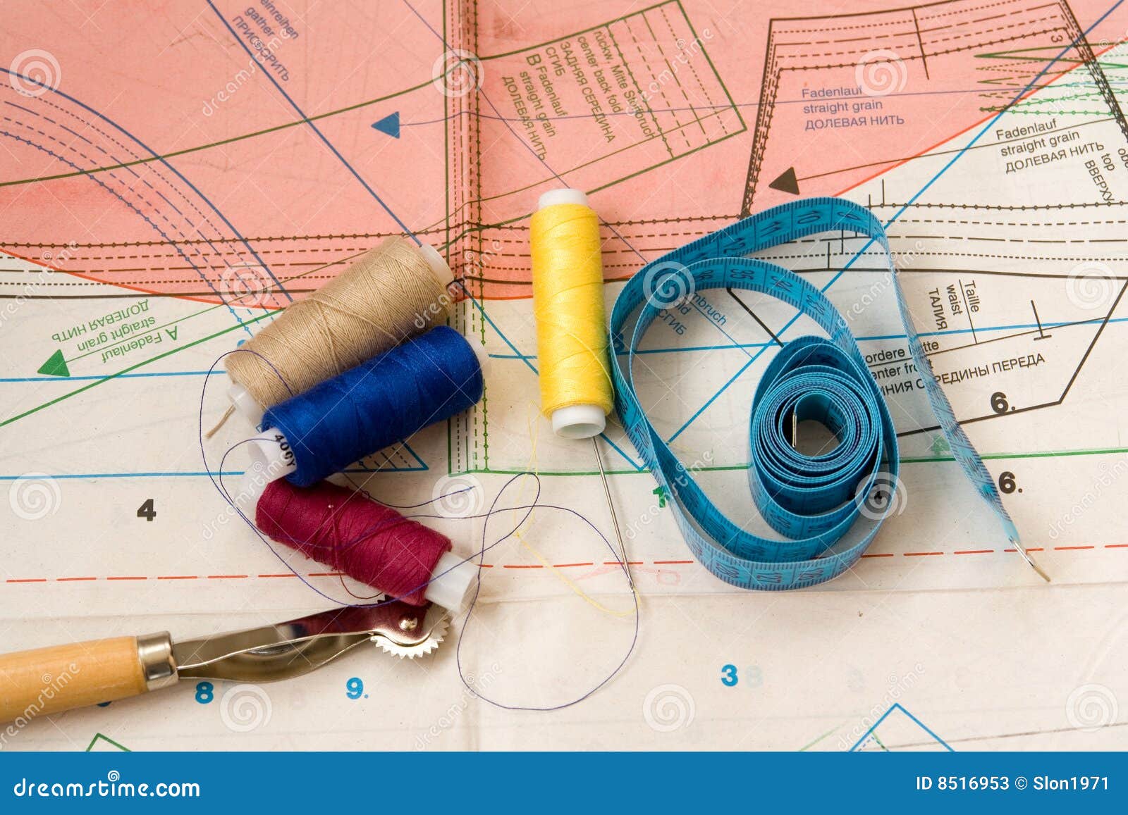 Needlework stock image. Image of color, measure, band 8516953