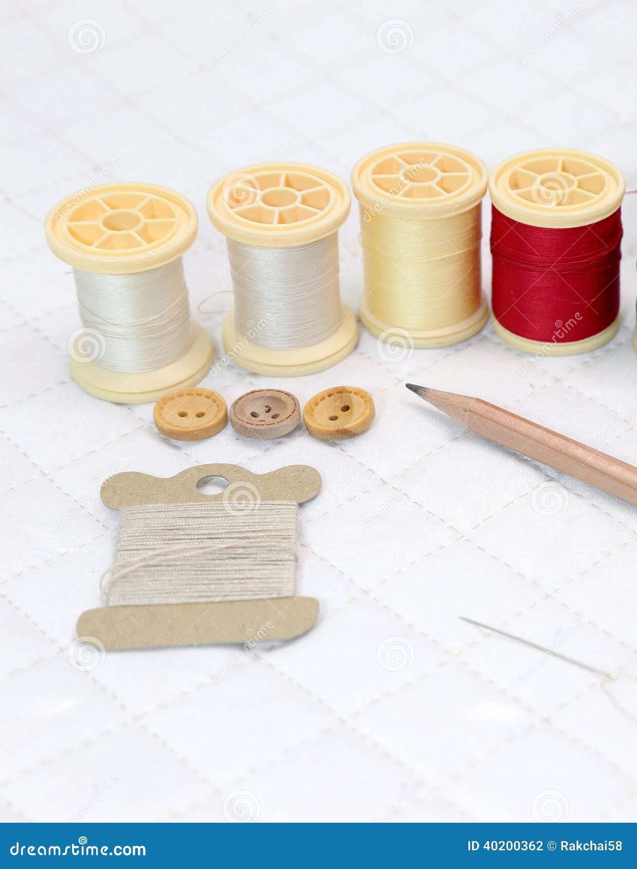 Needlework Accessories Put on Patchwork Quilt Stock Photo Image of group, blanket 40200362