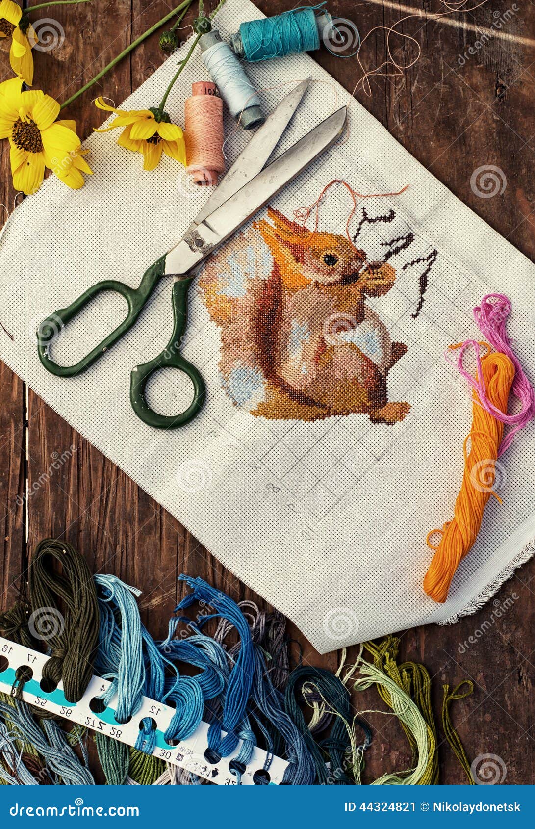 Needlework stock image. Image of sewing, master, economy 44324821