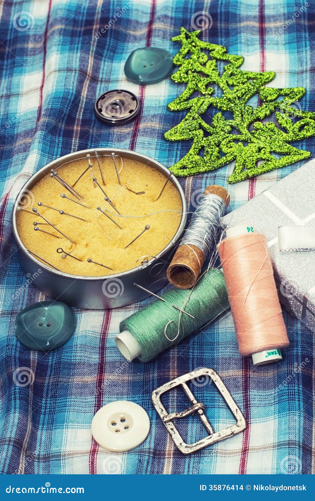 Needlework and embroidery stock photo. Image of filament 35876414