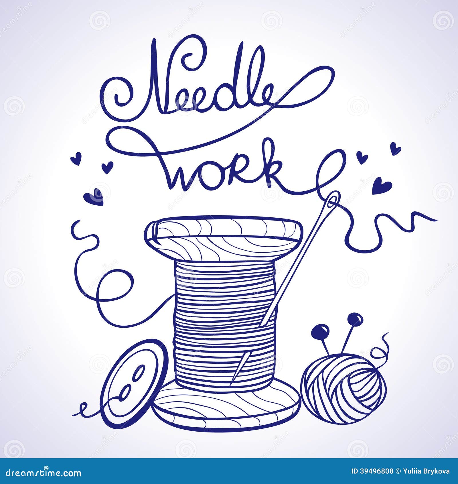 Needlework stock vector. Illustration of abstract, craft 39496808