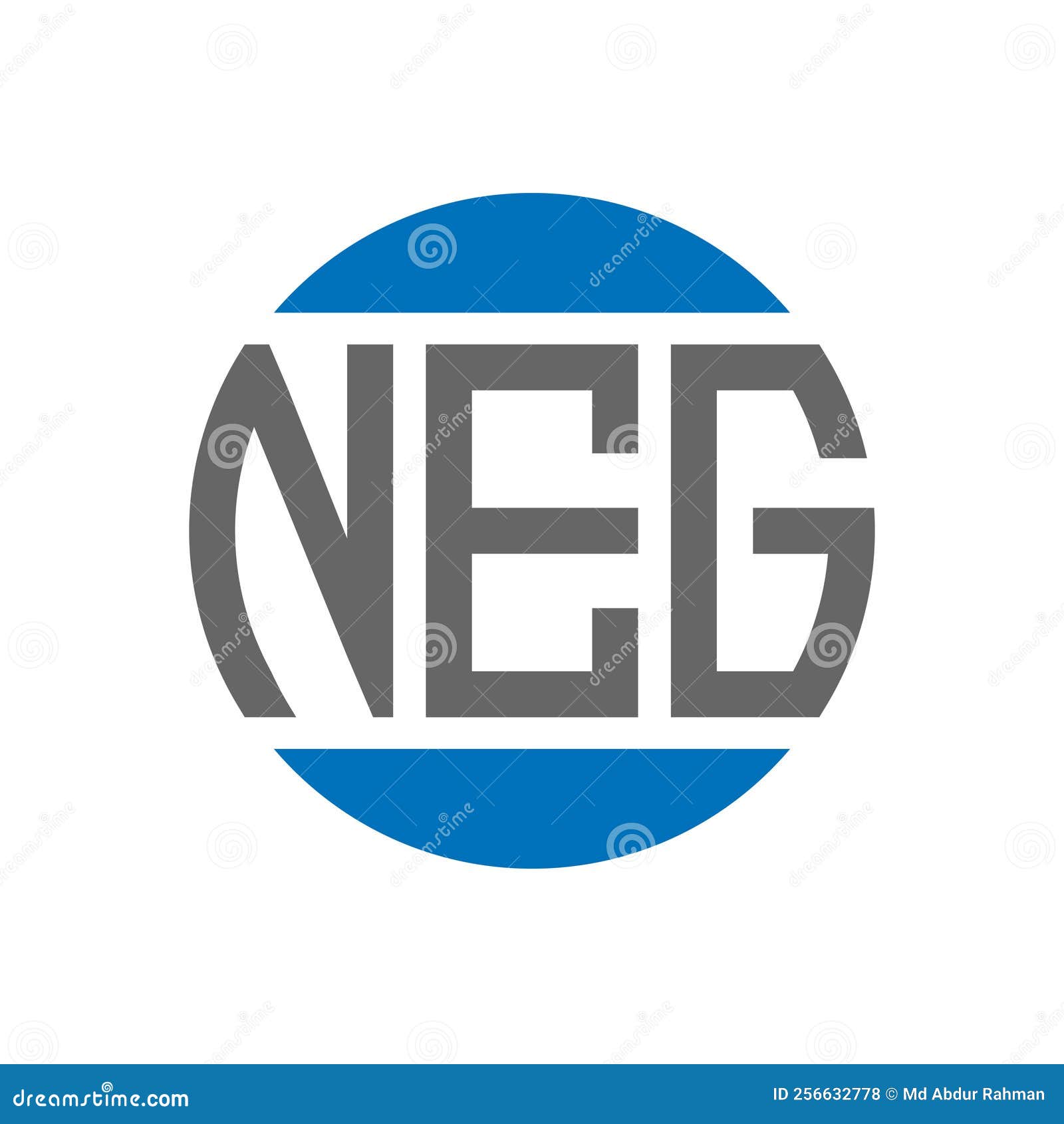 neg letter logo  on white background. neg creative initials circle logo concept. neg letter 