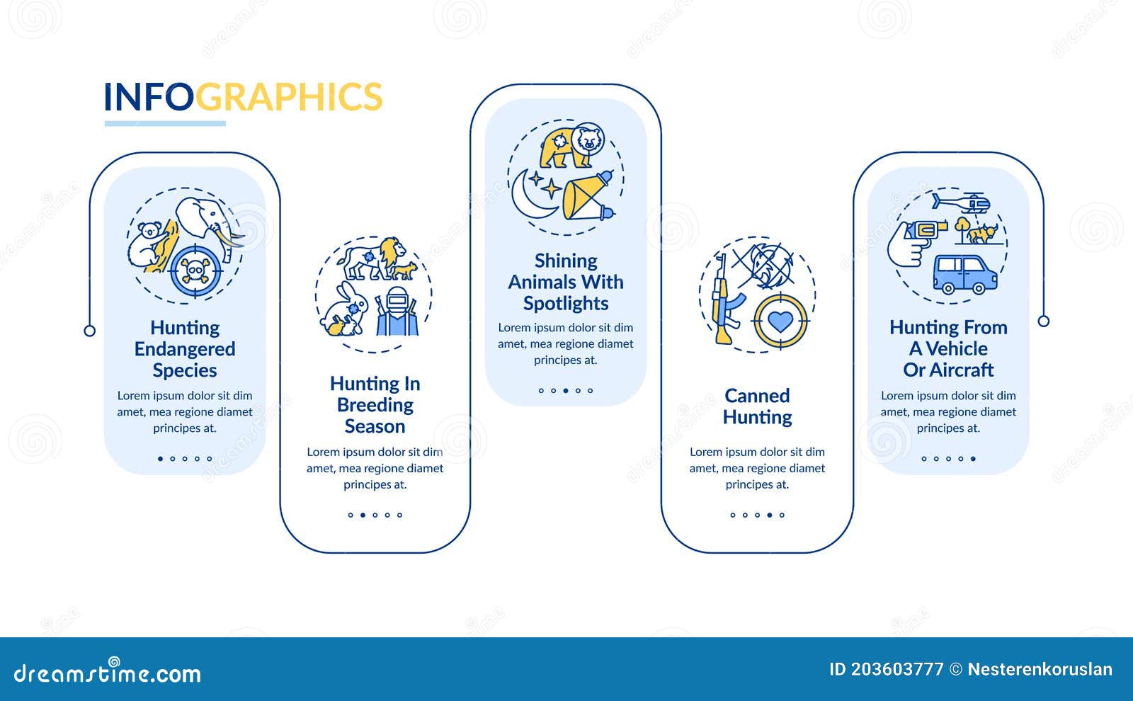Negative Effects of Hunting Vector Infographic Template Stock Vector ...