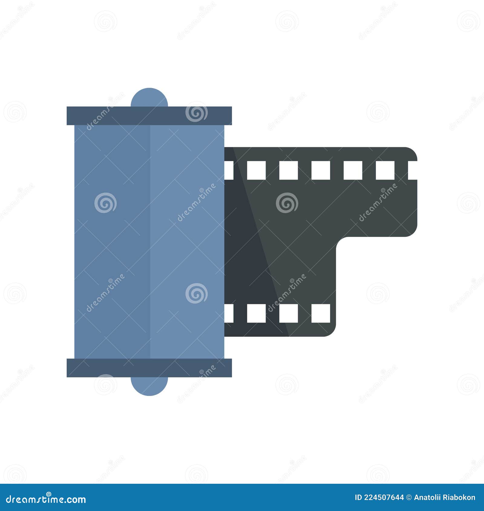 Negative Film Camera Icon Flat Isolated Vector Stock Vector ...