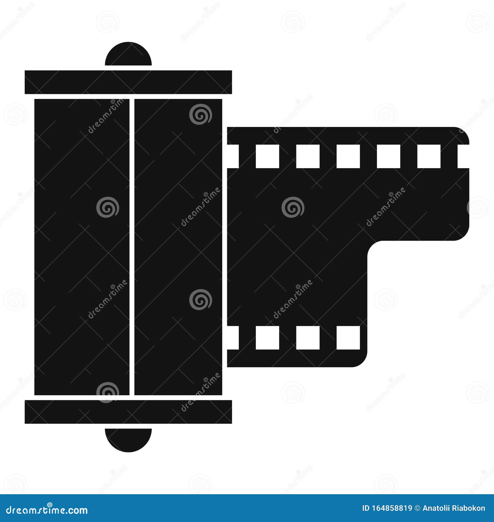 Negative Film Camera Icon, Simple Style Stock Vector - Illustration of ...