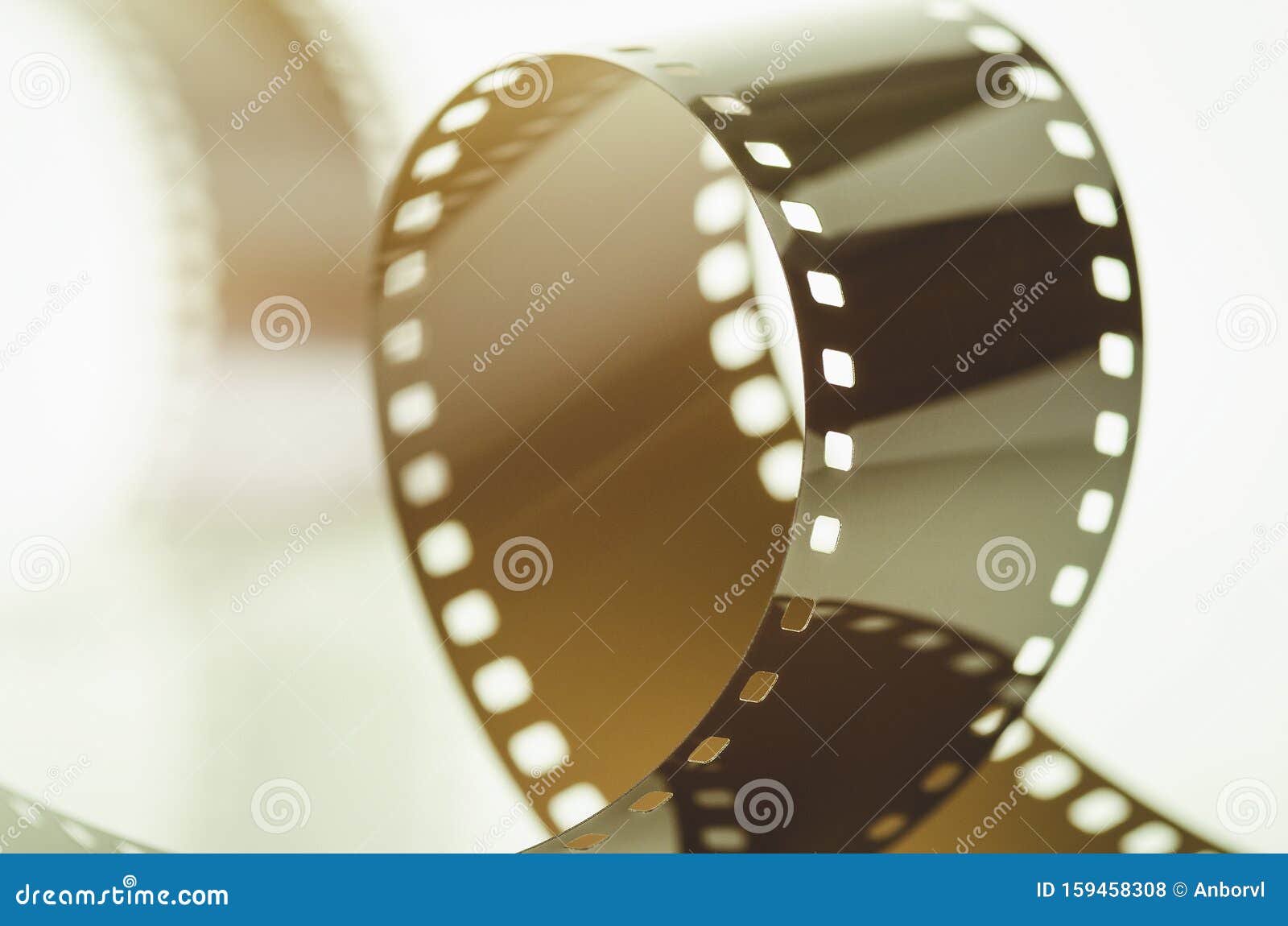 Negative Film Ring Abstract, Soft Focus Stock Photo Image of color