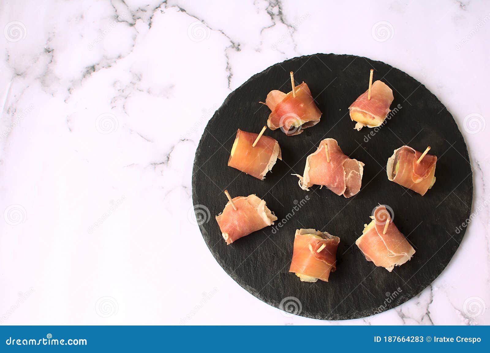 Melon balls with jam stock image. Image of melon, dessert 187664283