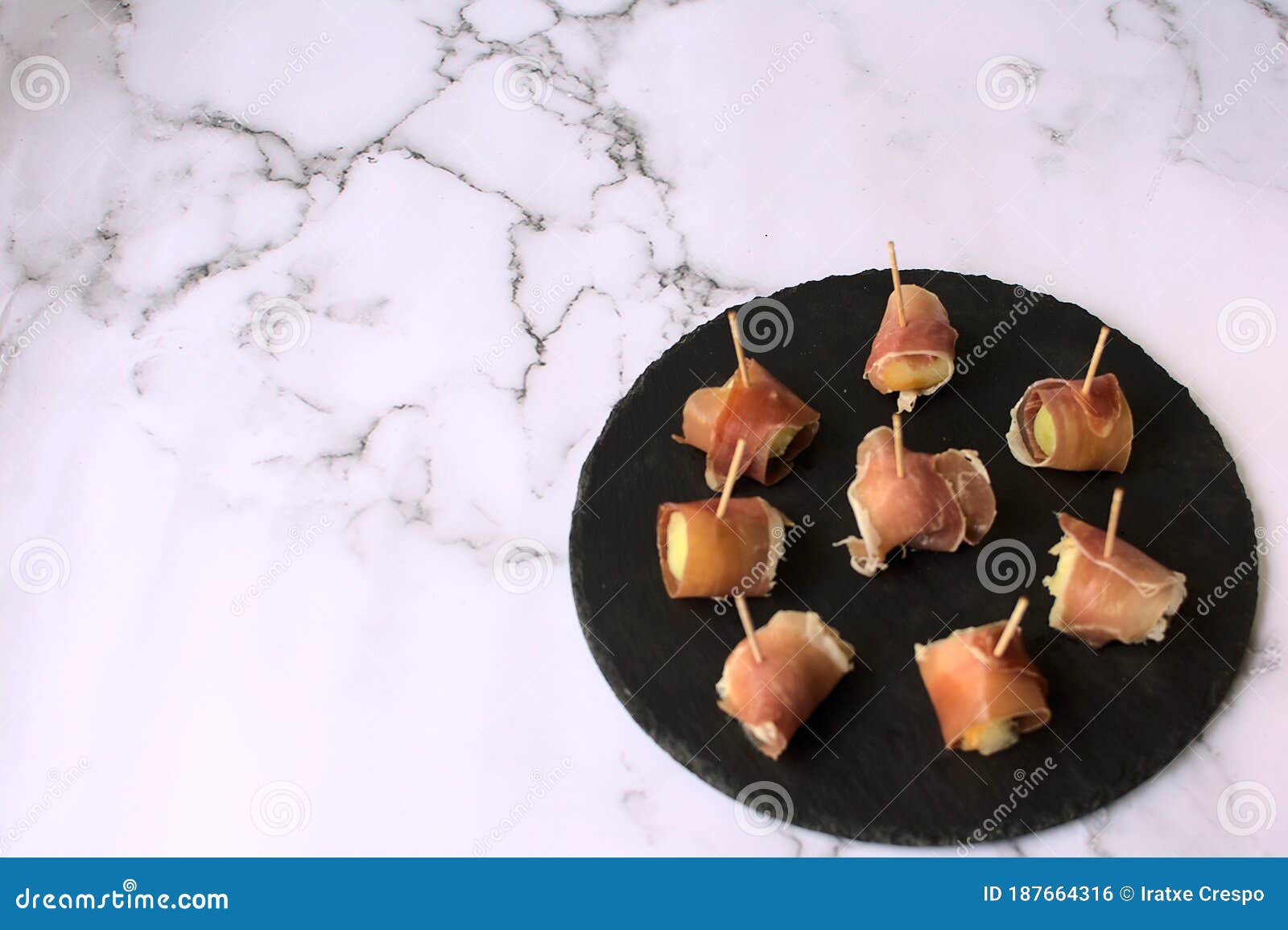 Melon balls with jam stock photo. Image of melon, breakfast 187664316