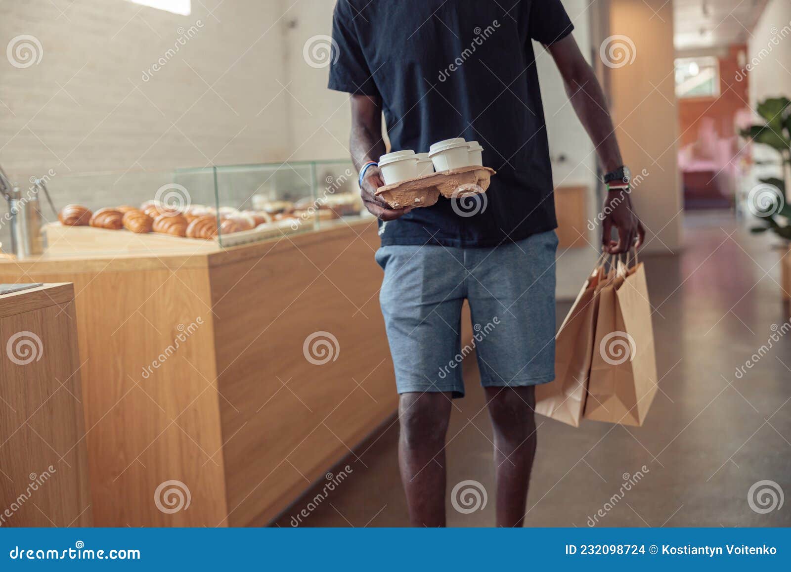 black man working deliveryman in covid-19 pandemic
