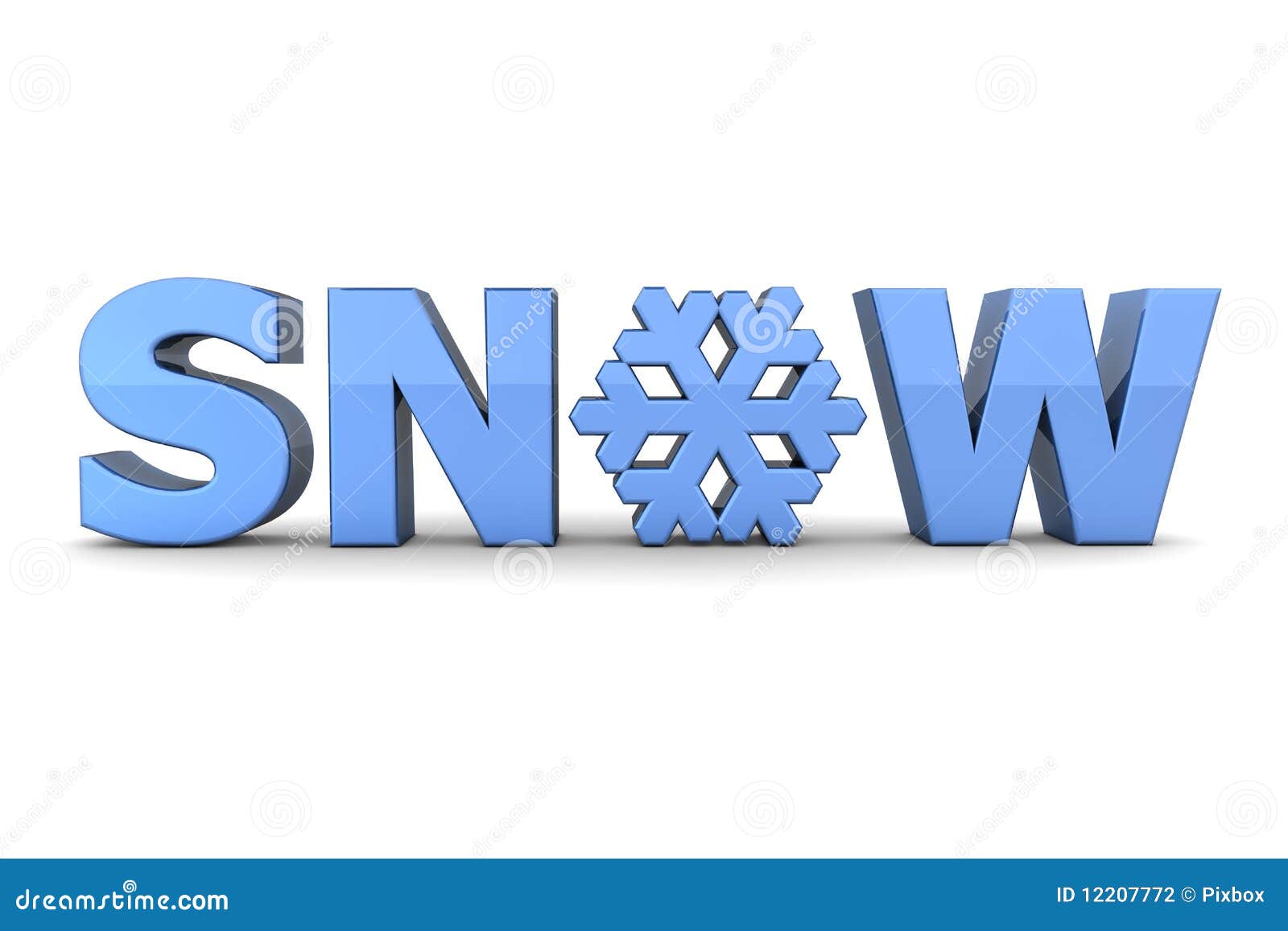 Neige De Mot Avec Le Flocon De Neige Bleuclair Illustration Stock