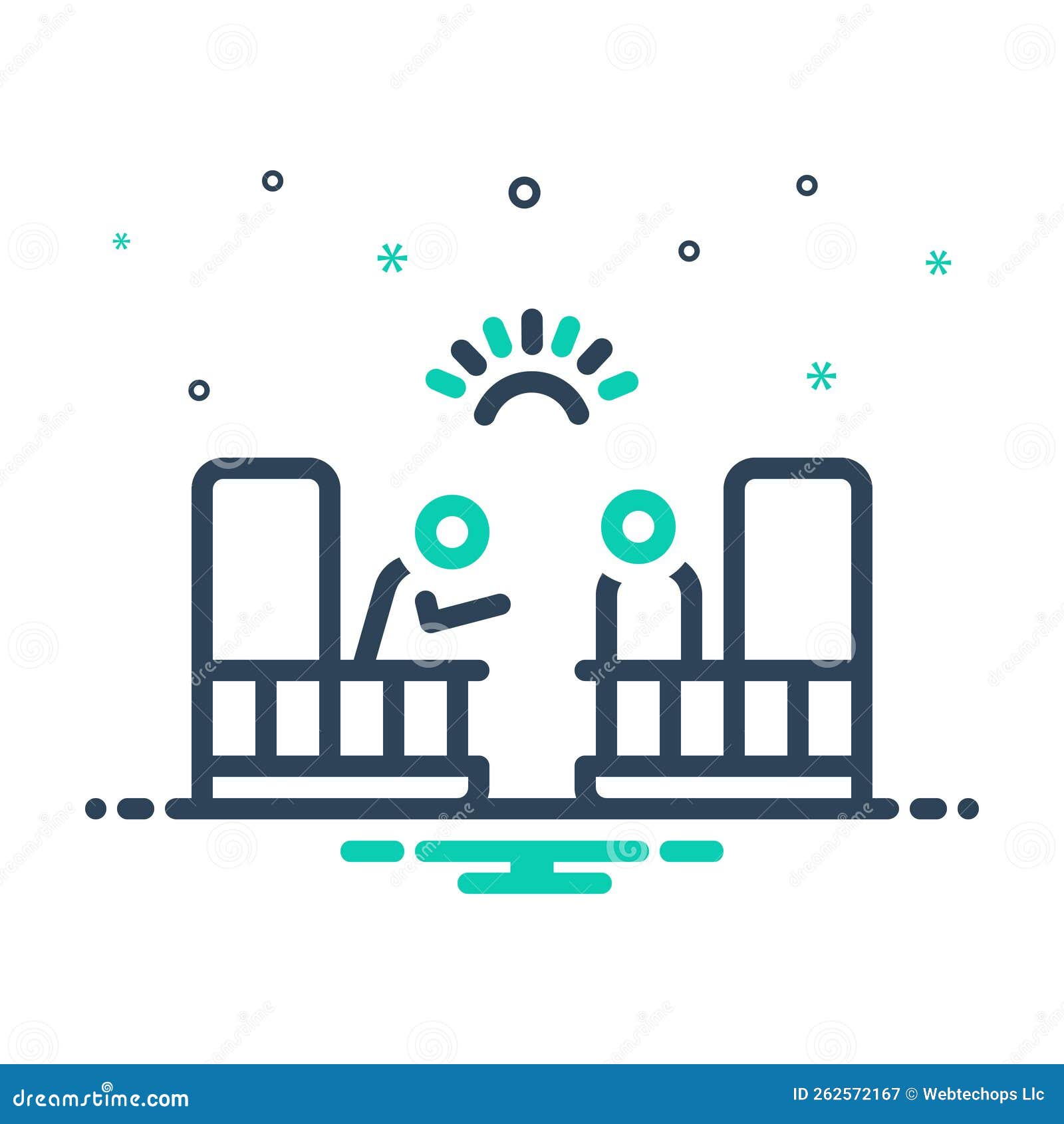 Mix Icon for Neighbor, Neighboring and Acquaintance Stock Vector