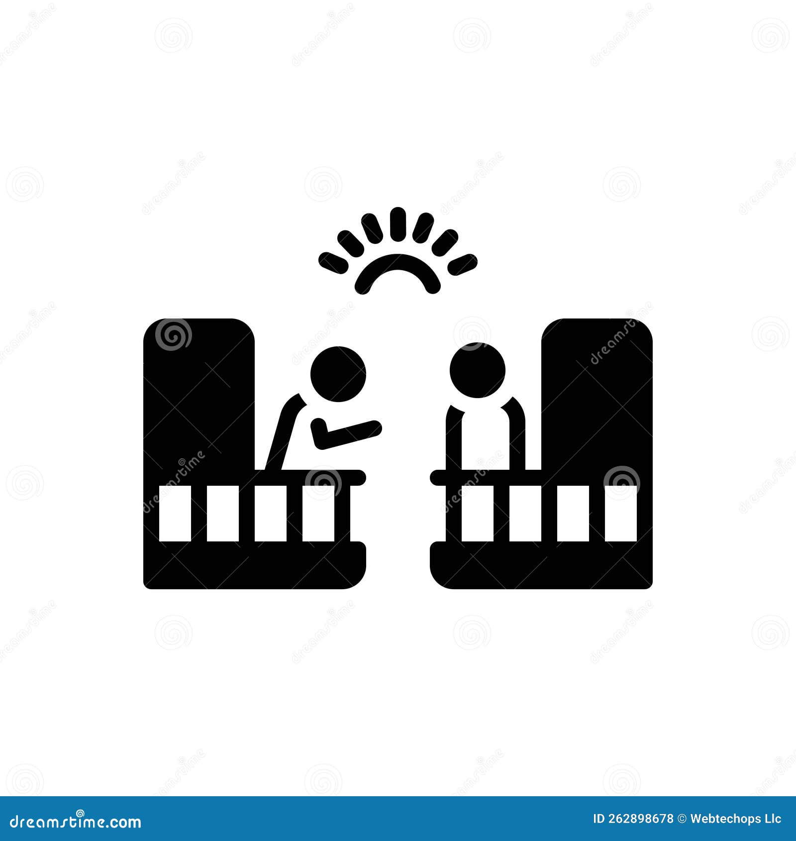 Black Solid Icon for Neighbor, Neighboring and Neighbour Stock Vector