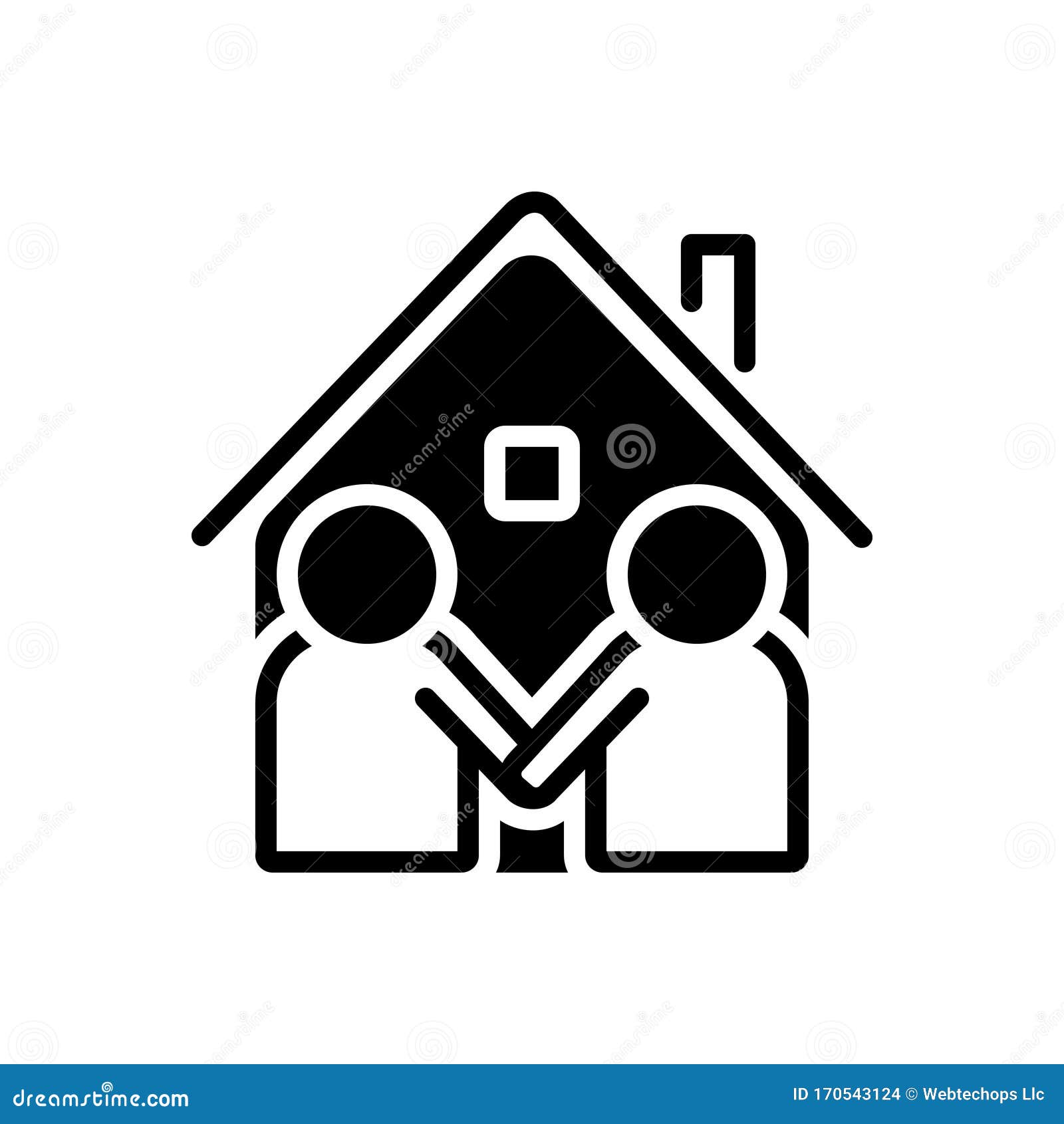 Neighbour Icon Of 3 Types Color, Black And White, Outline. Isolated