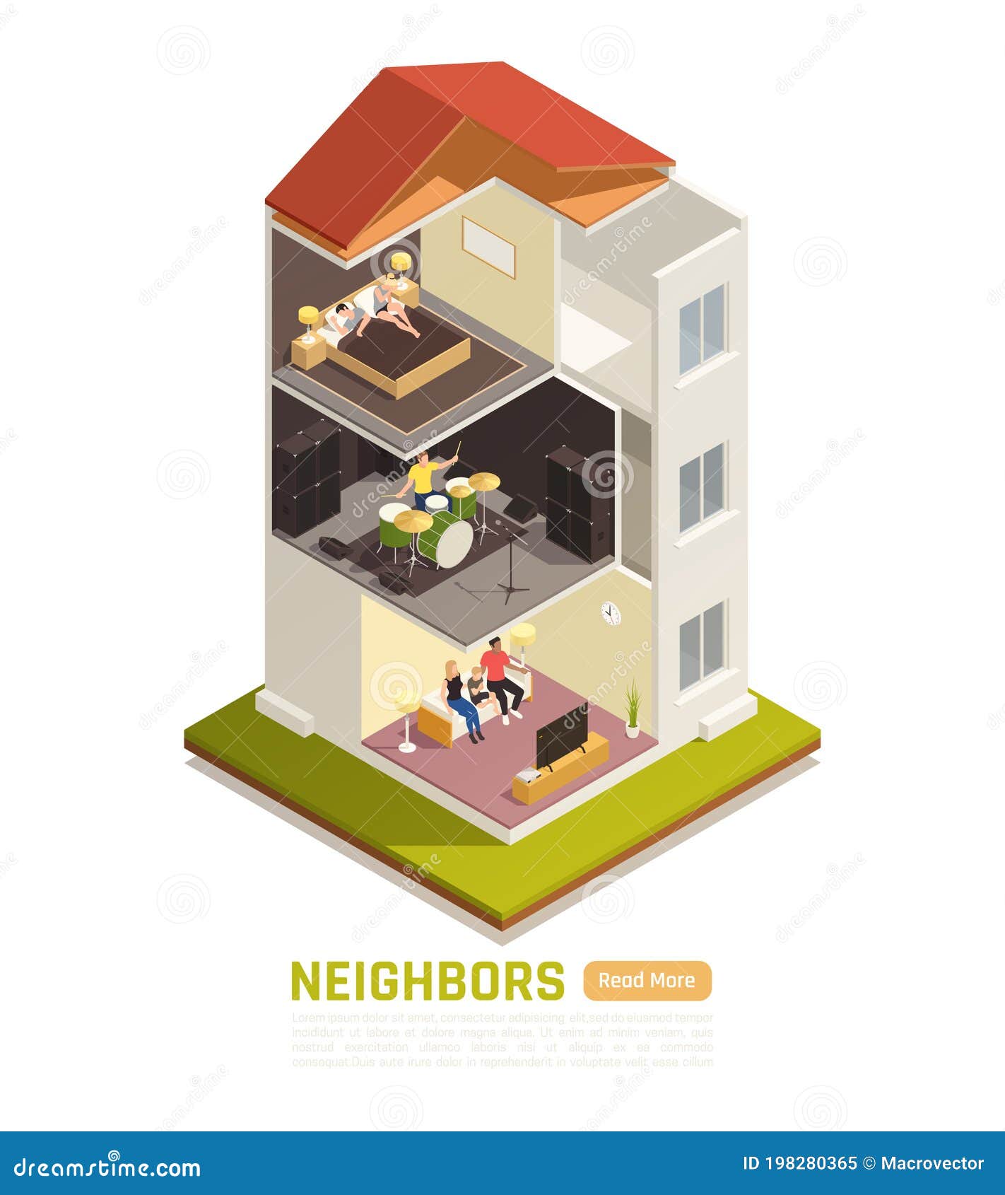 neighbors problems isometric view