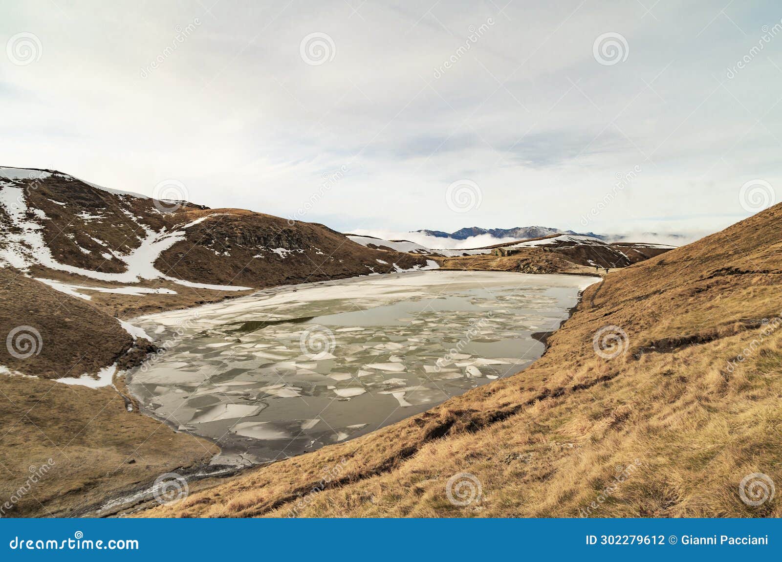 il lago scaffaiolo ghiacciato a inizio anno