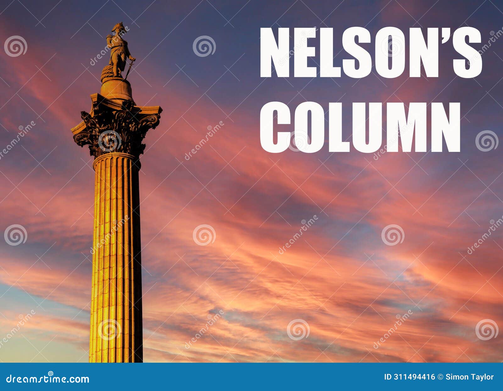 nelson's column - iconic london landmark situated in trafalgar square