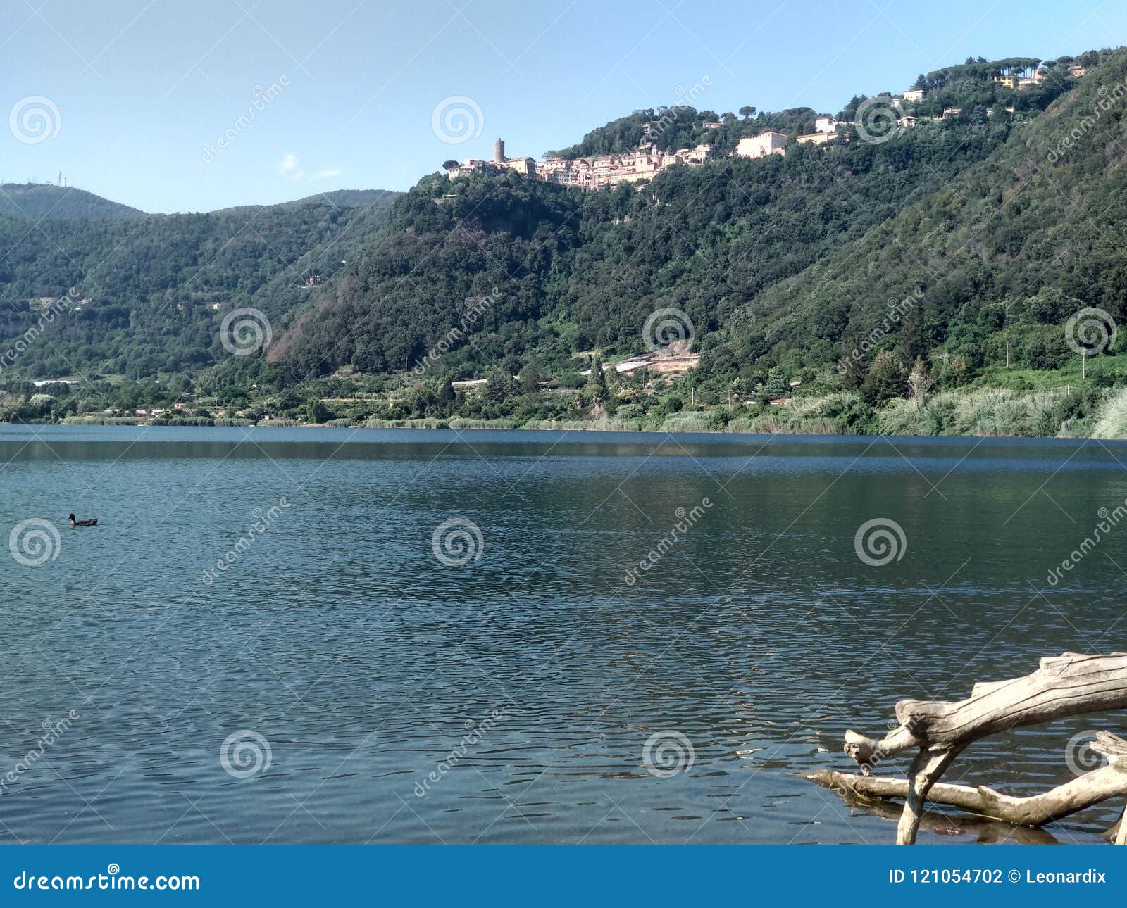 nemi village and lake