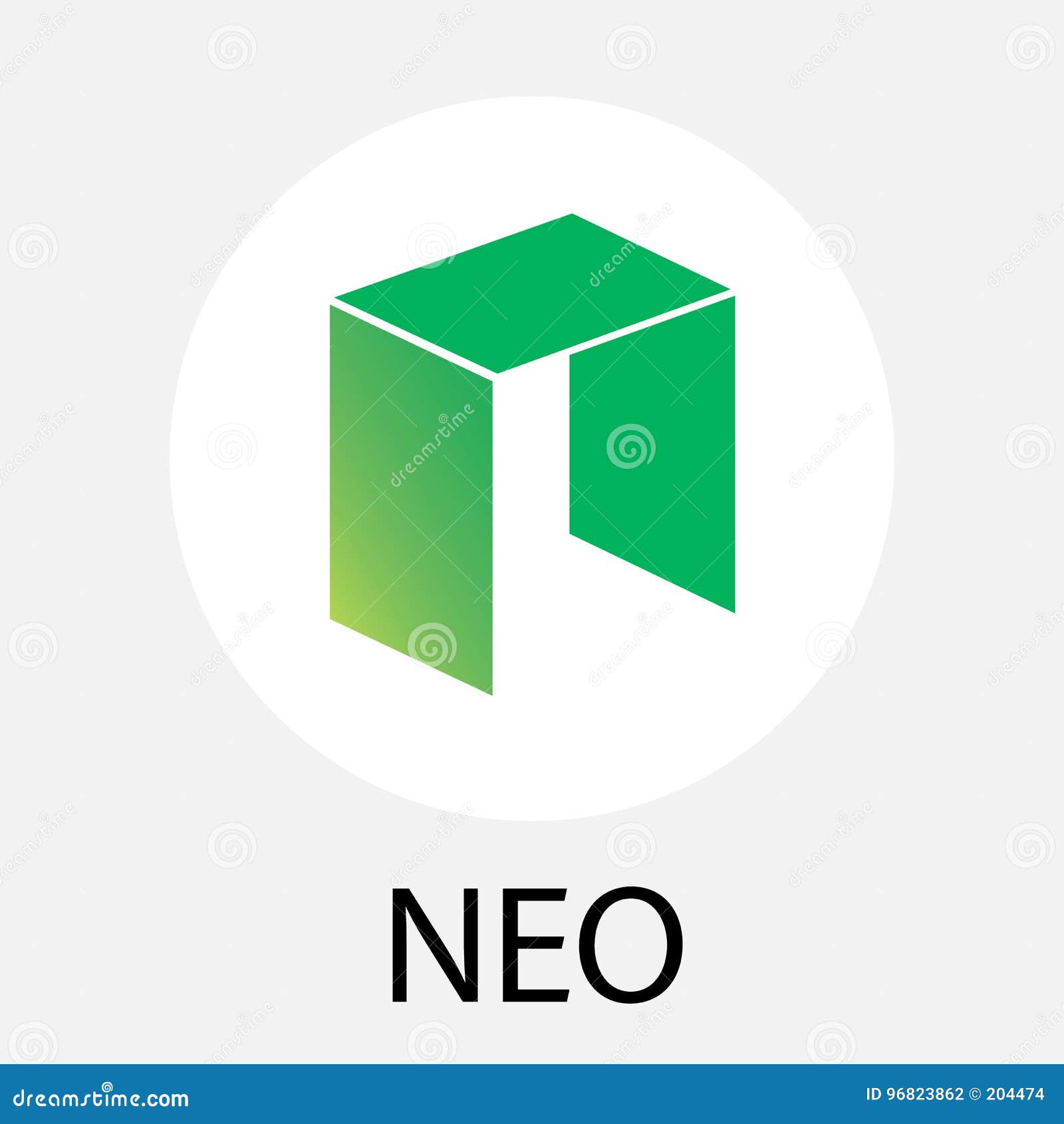 NEO ANS Antshares Decentalized Public Chain Criptocurrency Vector Logo  Stock Vector - Illustration of cash, financial: 96823862