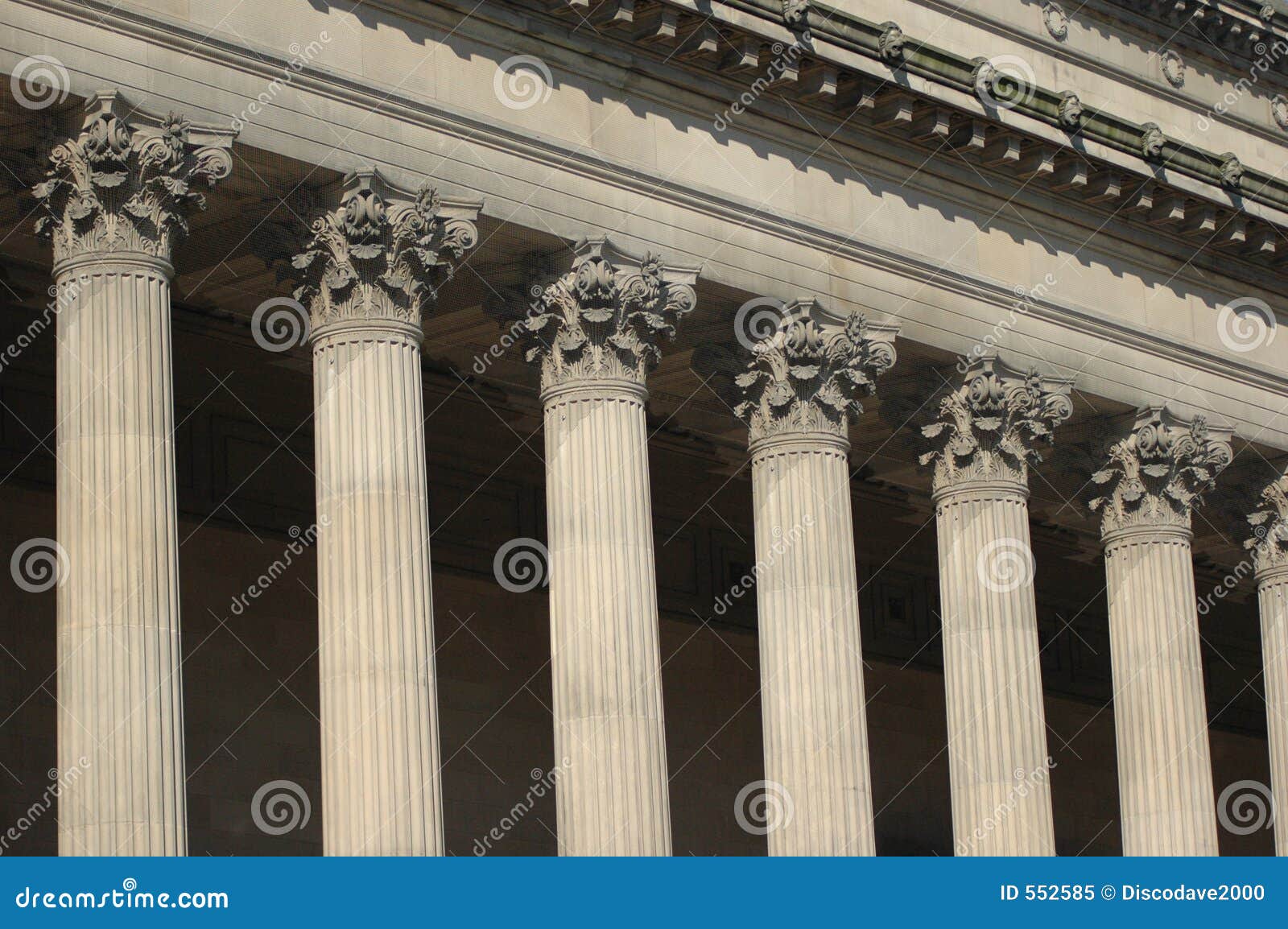 neo classical columns in detail
