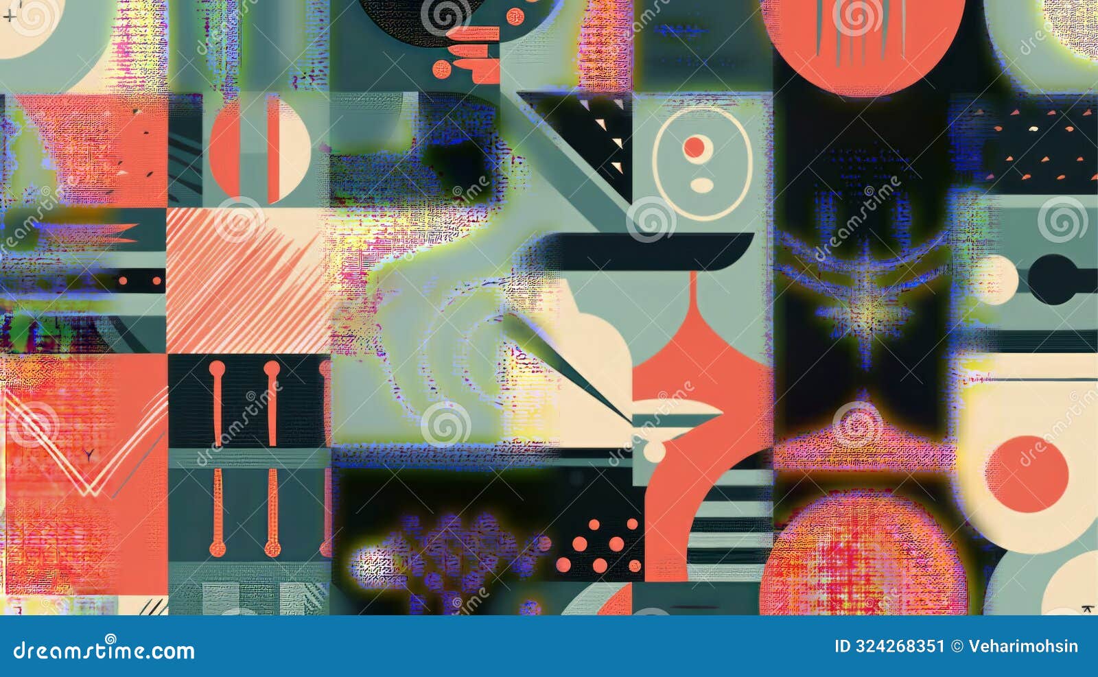 neo modernism artwork pattern 