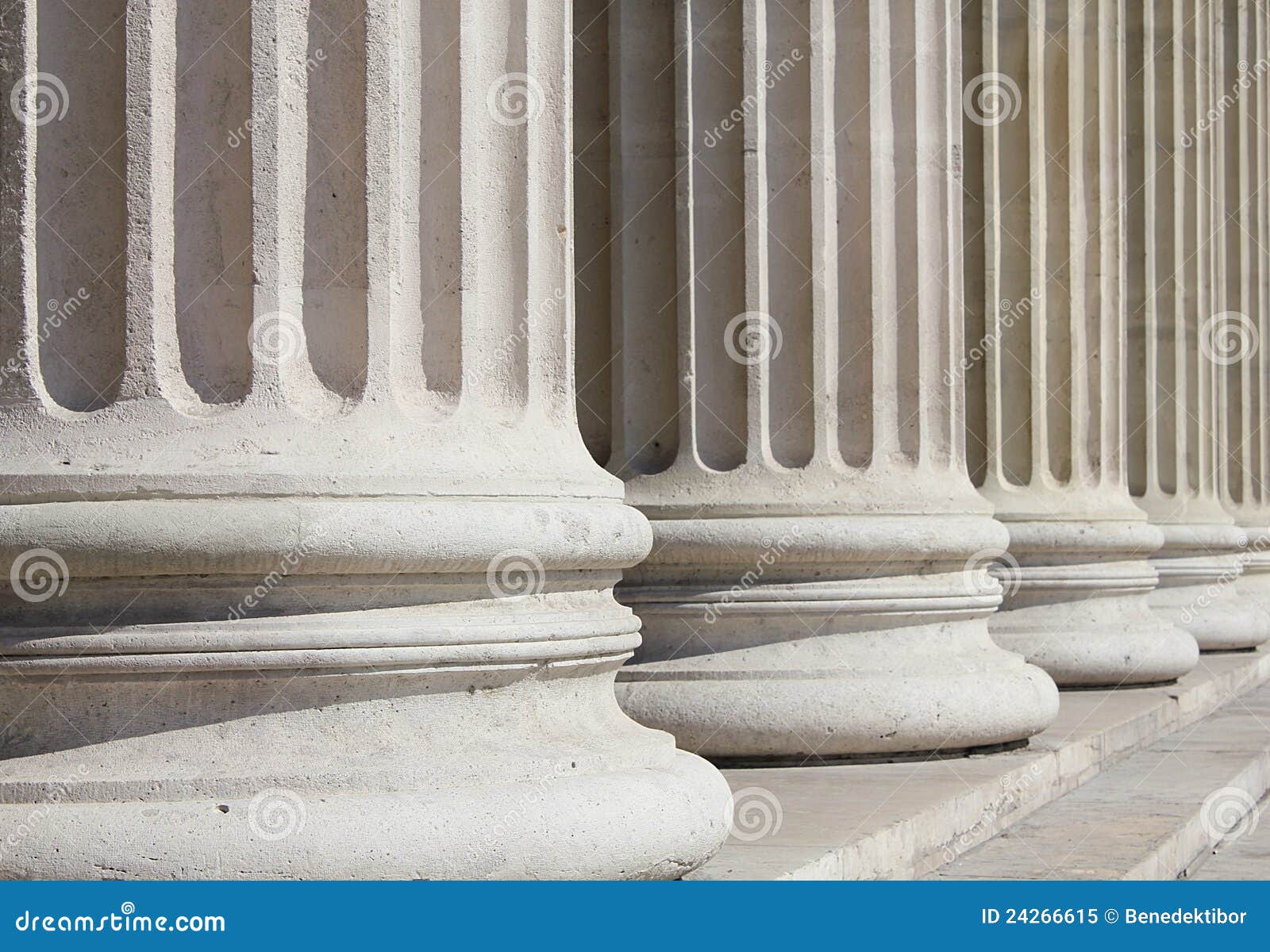 neoclassical columns closeup - business concept