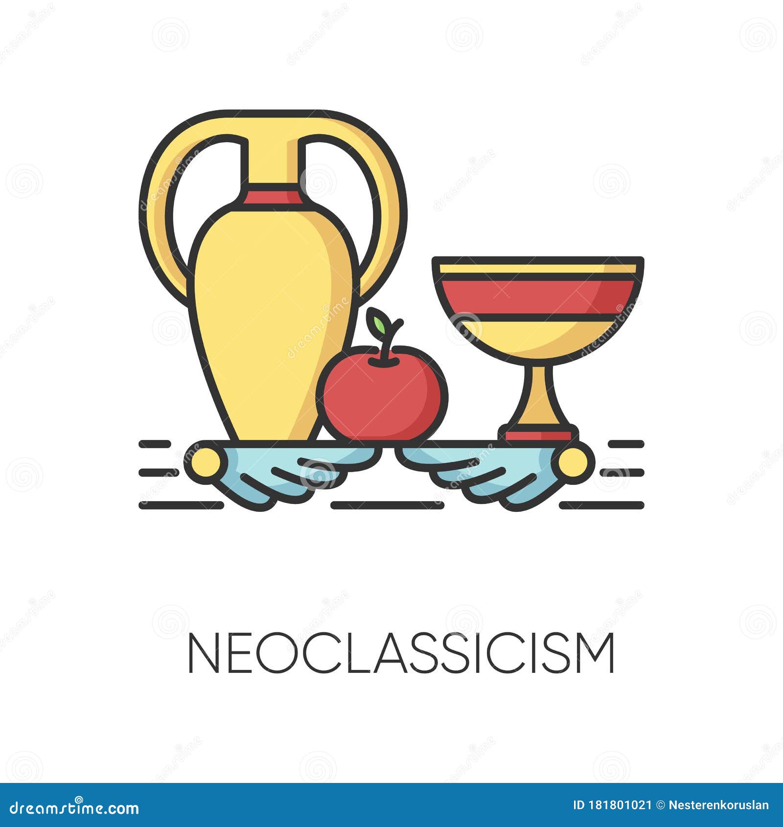 neoclassicism rgb color icon