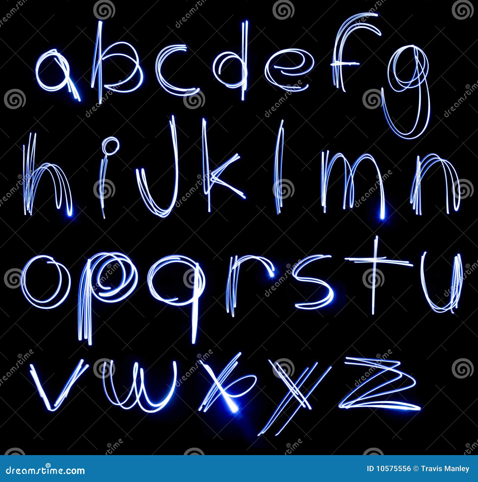 Neon Alphabet set stock illustration. Illustration of letter - 10575556