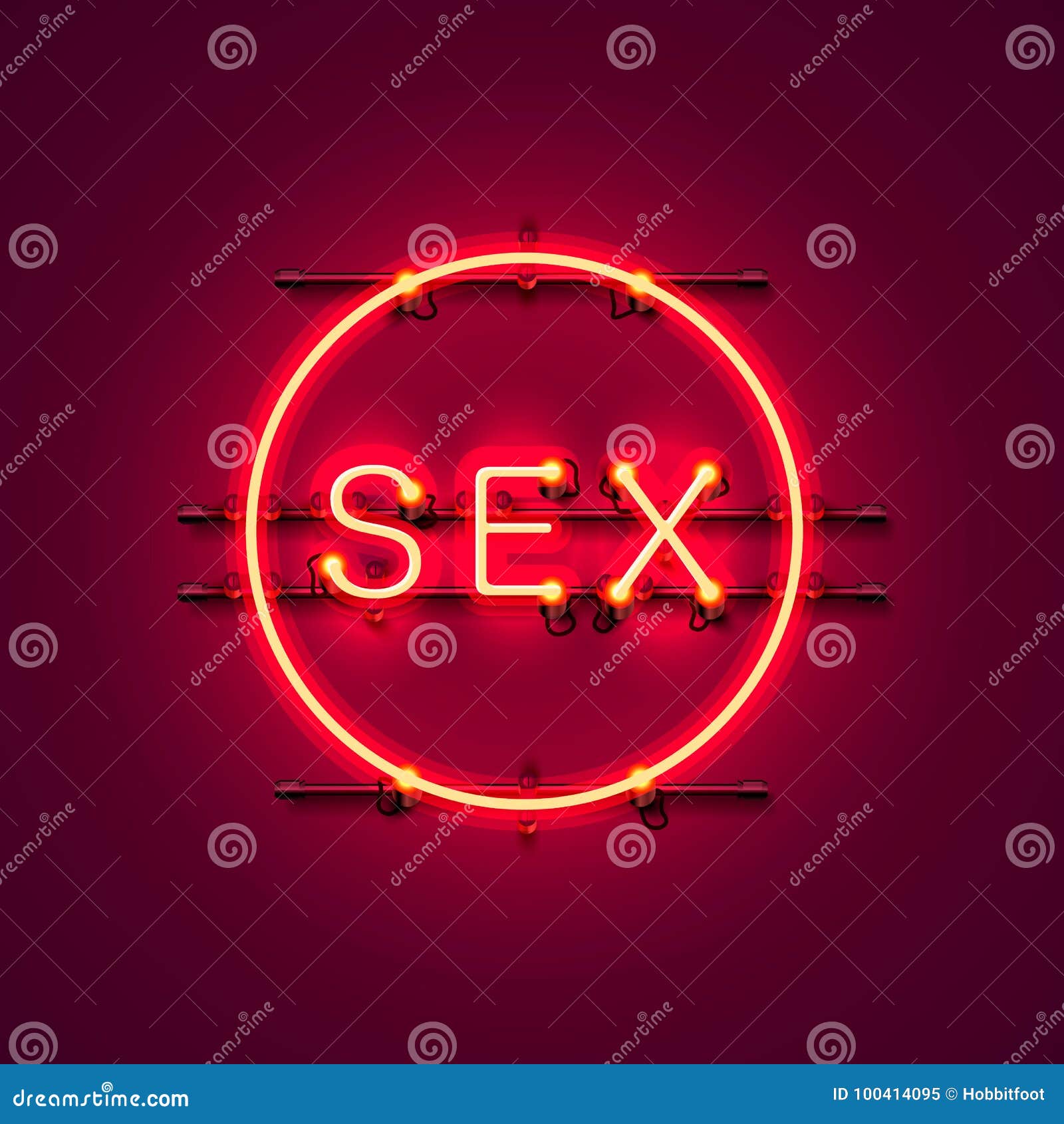 Neon Banner Sex Text Stock Vector Illustration Of Illustration 100414095