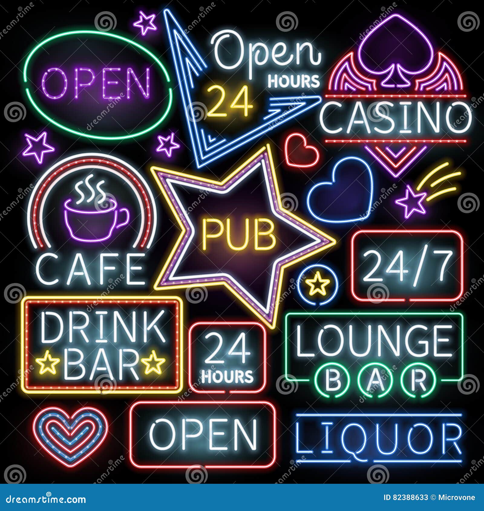 neon bar illumination  signs