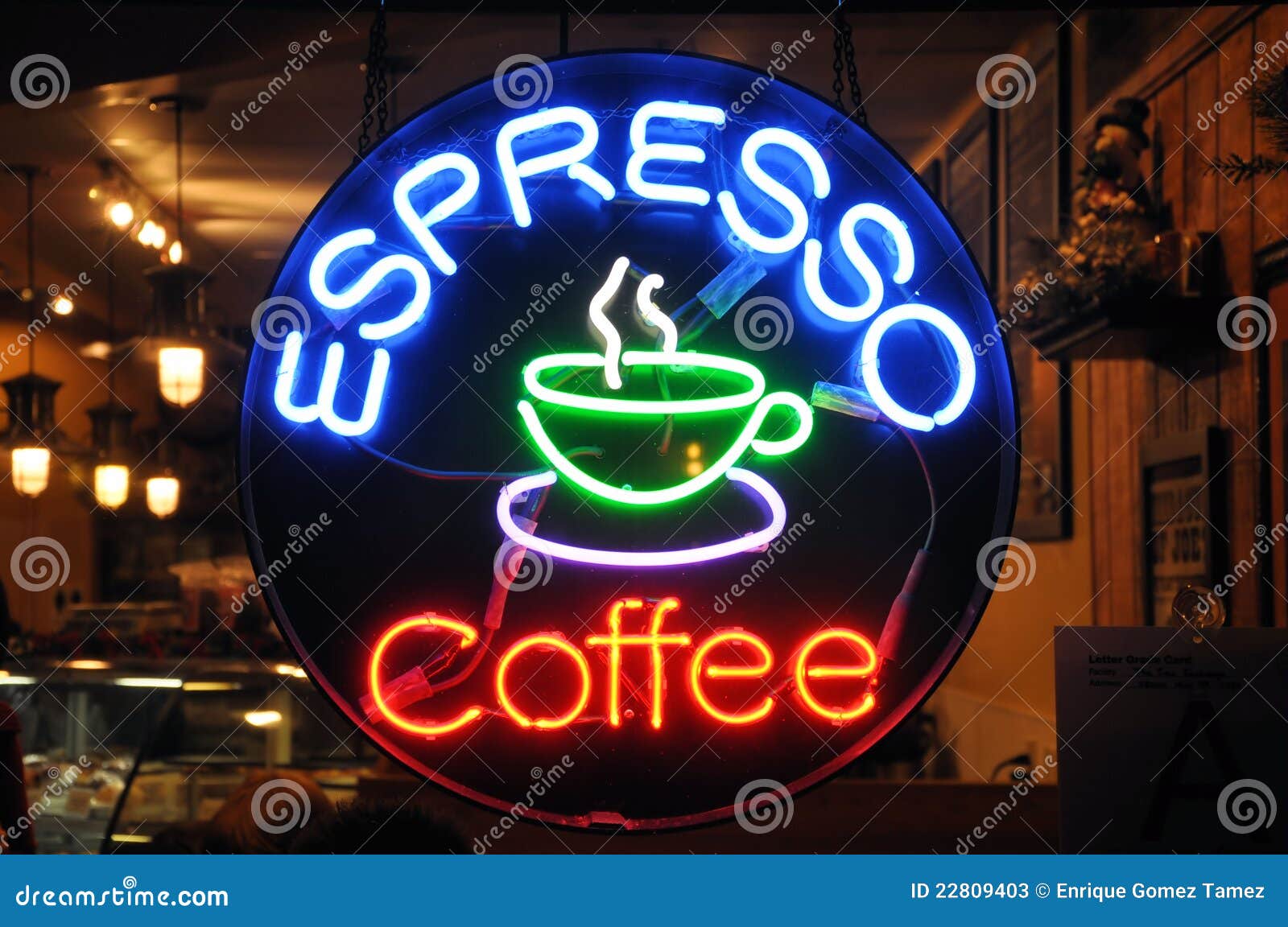 Neon Cafe sign stock image. Image of shop, cafe, coffe - 22809403