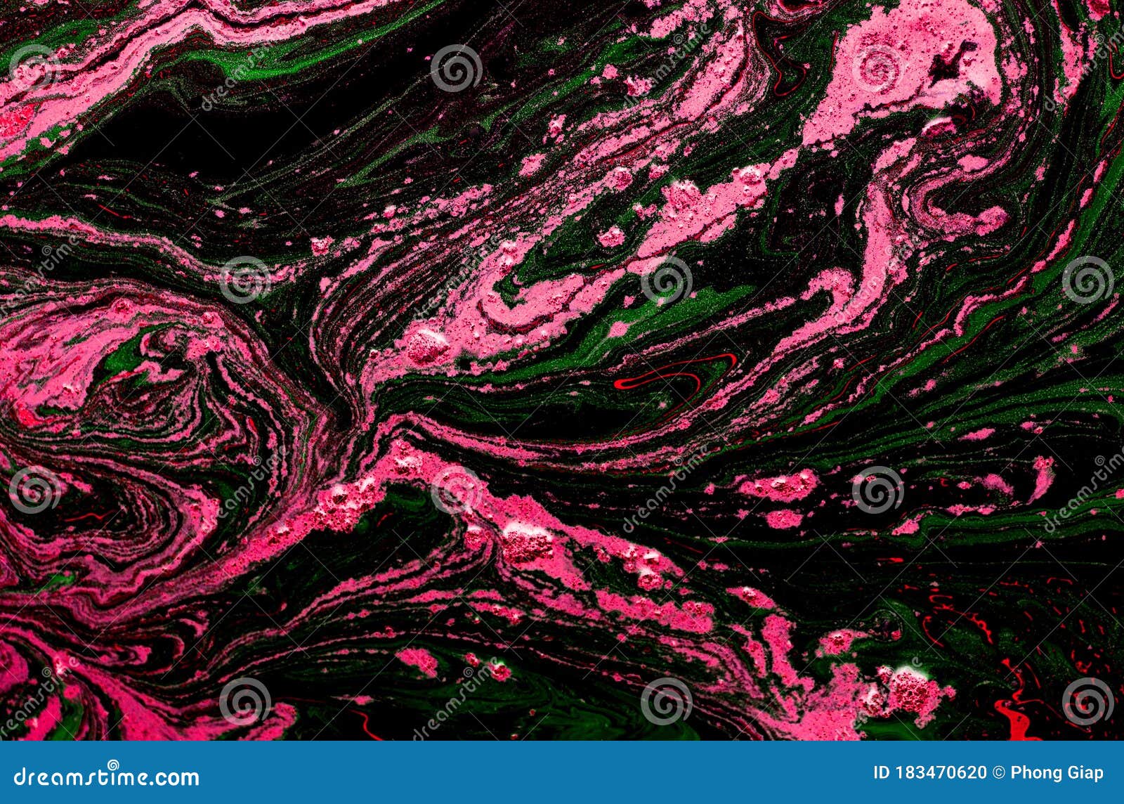 Neon Colored Marble Pattern. Fluorescent Liquid Background. Artwork Abstract Vector Texture