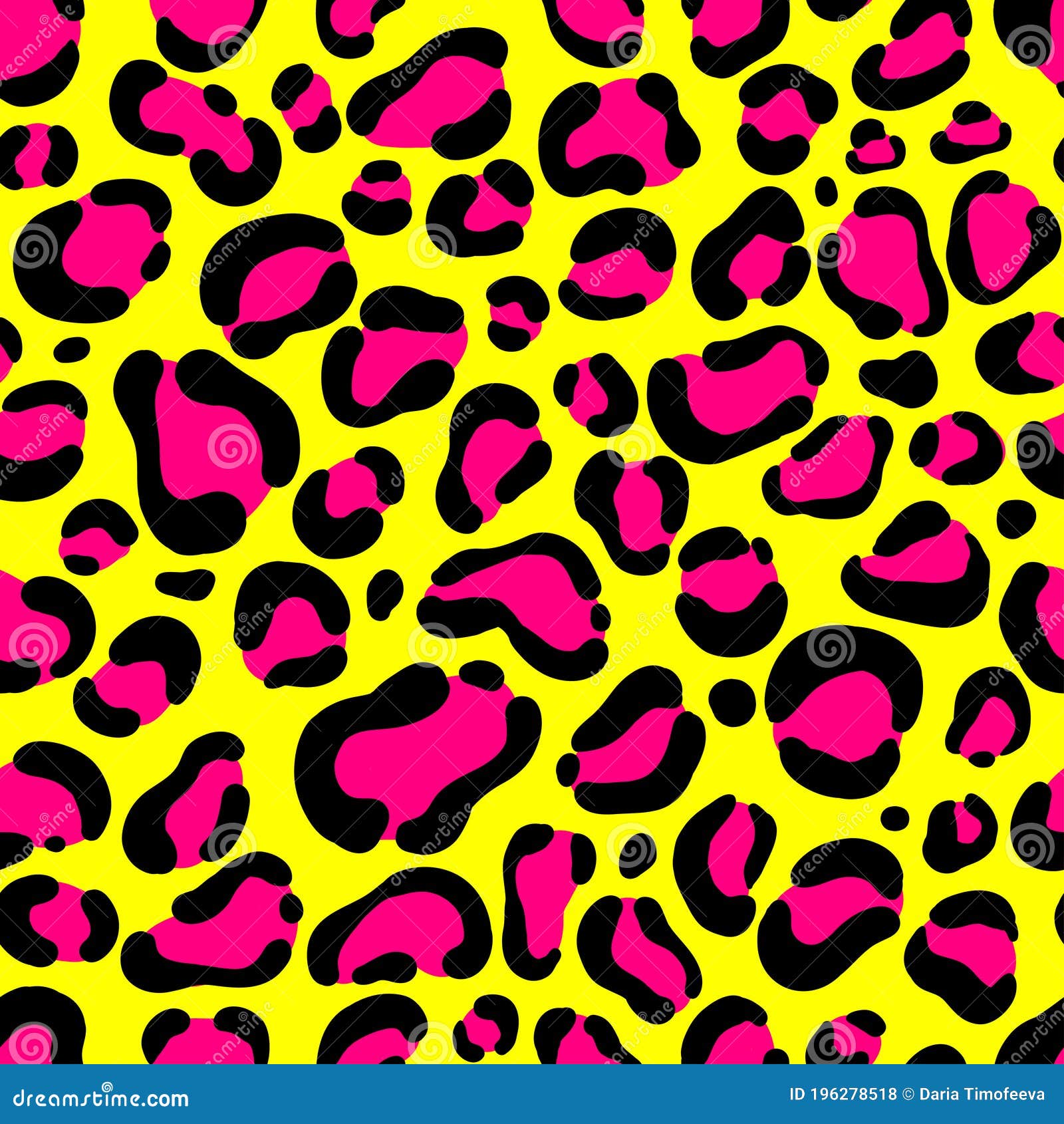 Neon Colors Leopard Pattern Stock Vector - Illustration of nature ...