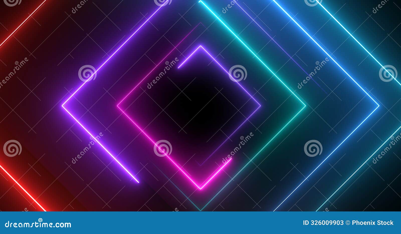 neon disco light square  luminous laser-like geometric bg.