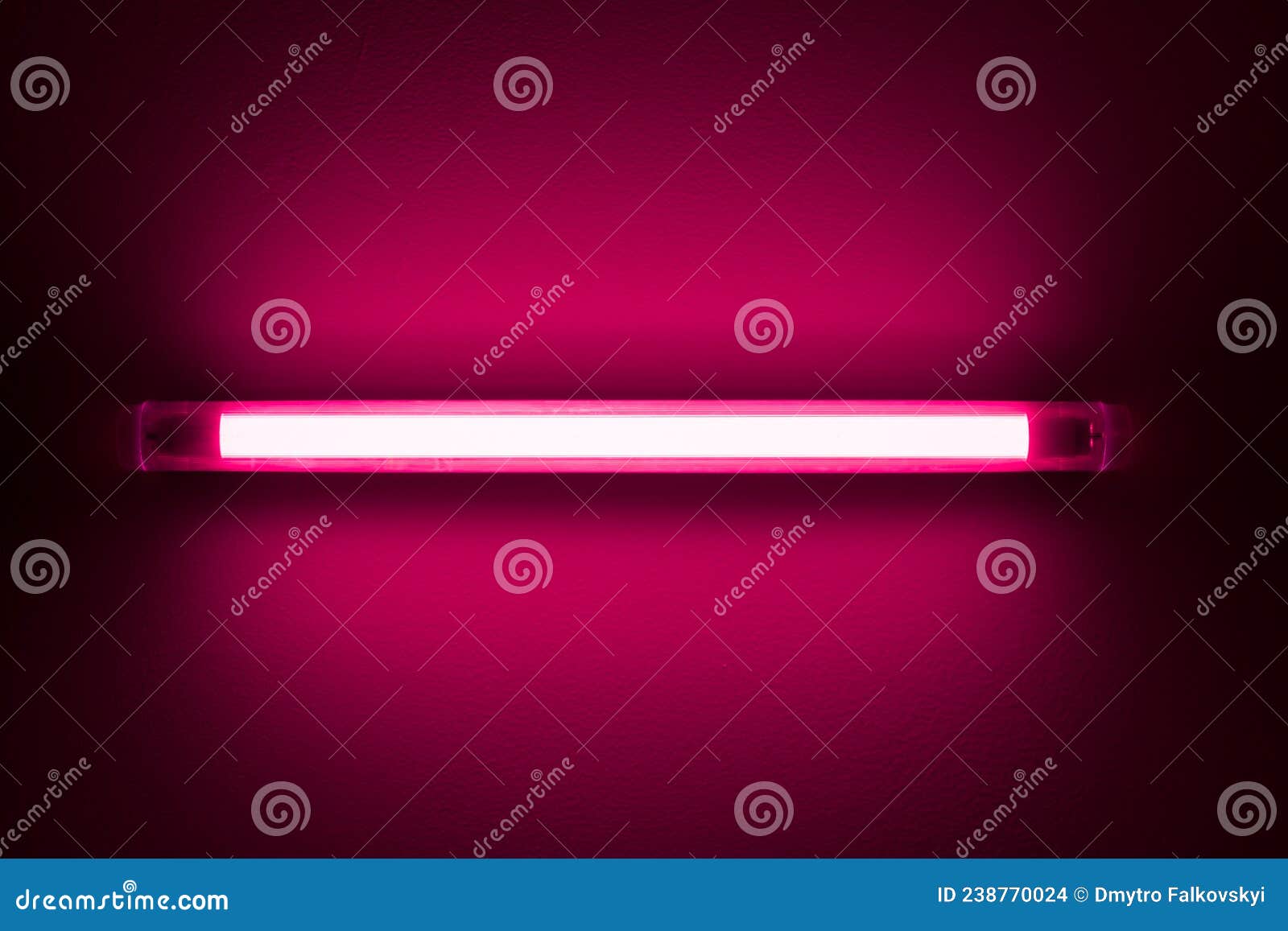 Neon Elongated Fluorescent Lamp on the Ceiling Stock Photo Image of