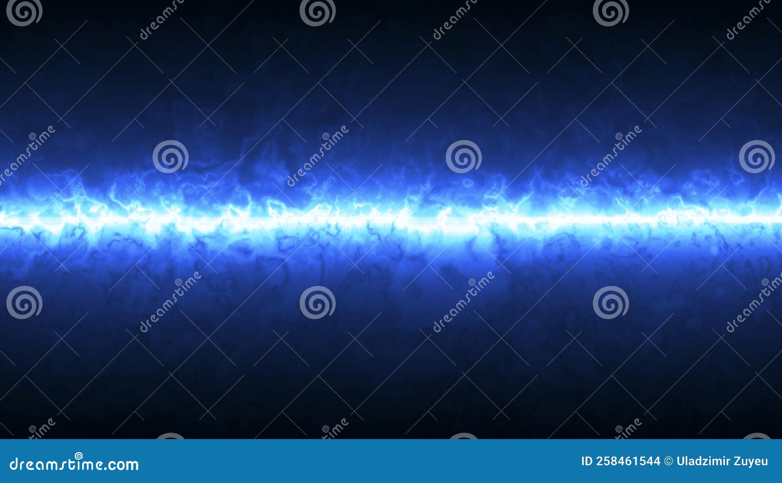 Neon Energy Glowing Line on Black Background. Futuristic Flow and Laser