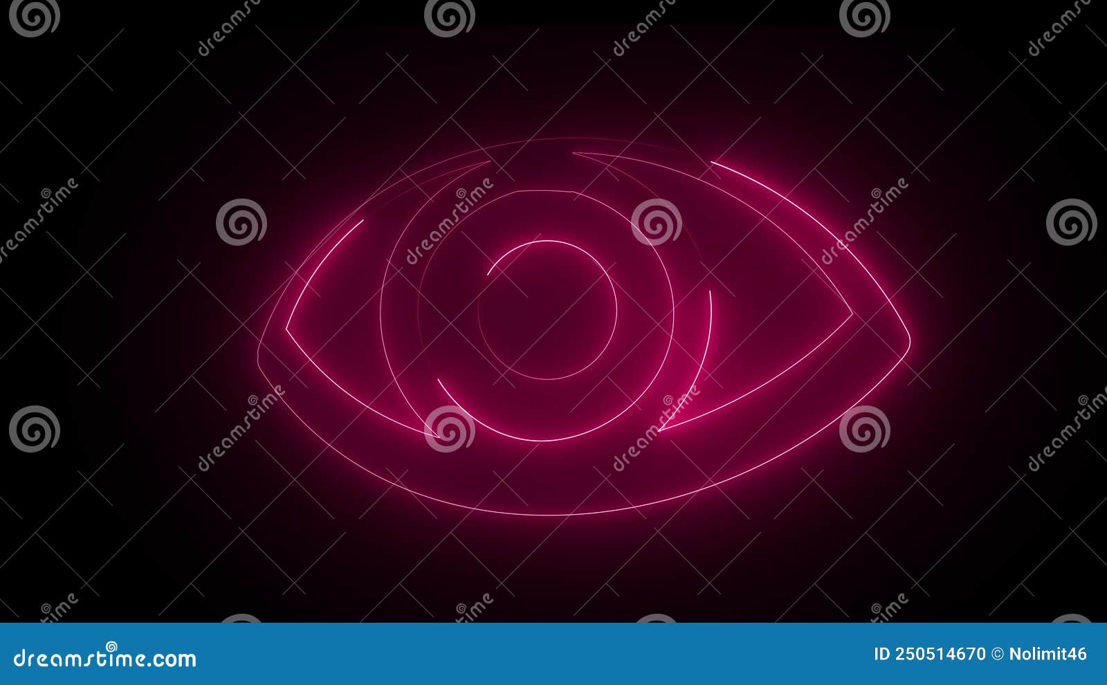 Neon eye stock illustration. Illustration of dark, cyberspace 250514670