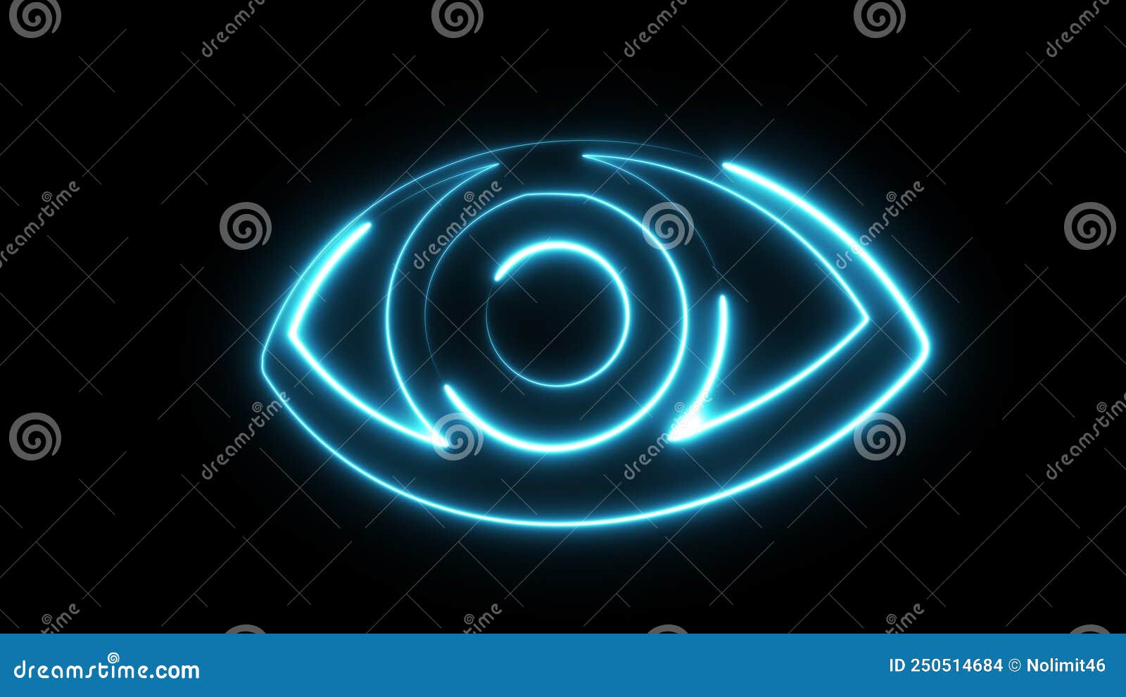 Neon eye stock illustration. Illustration of abstract 250514684