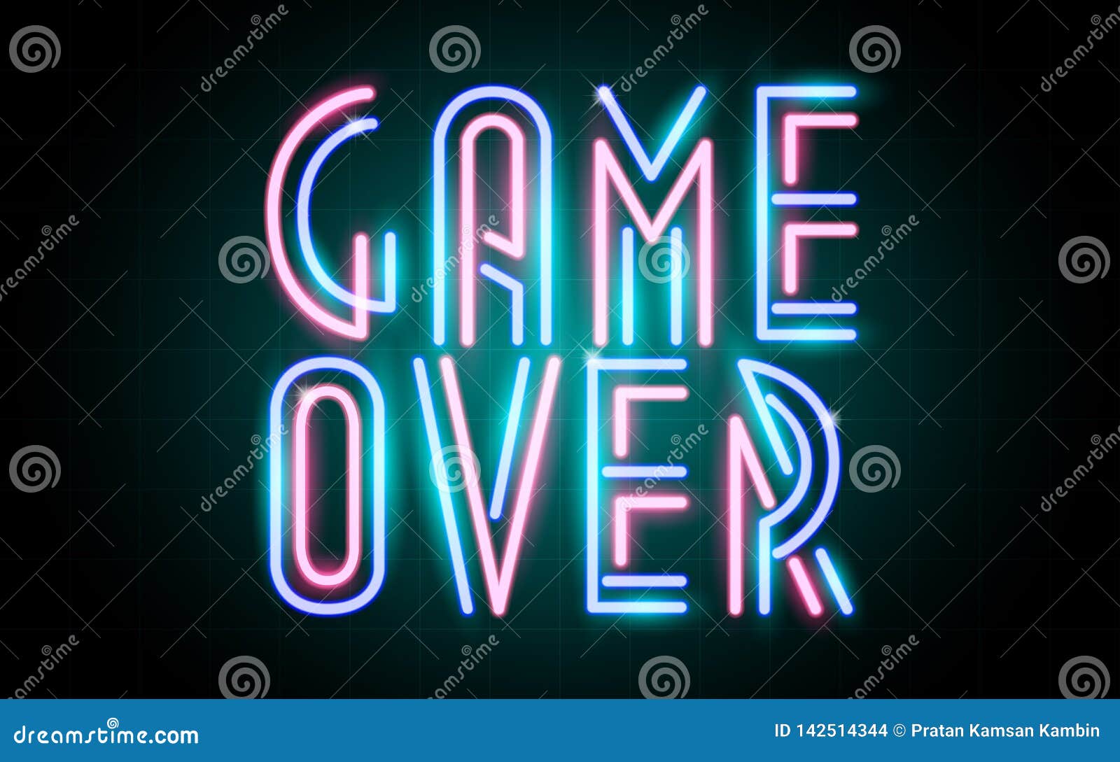 Neon Glowing Lines Game Space Light Concept Game Background Wallpaper Design Game Over Stock Vector Illustration Of Game Abstract