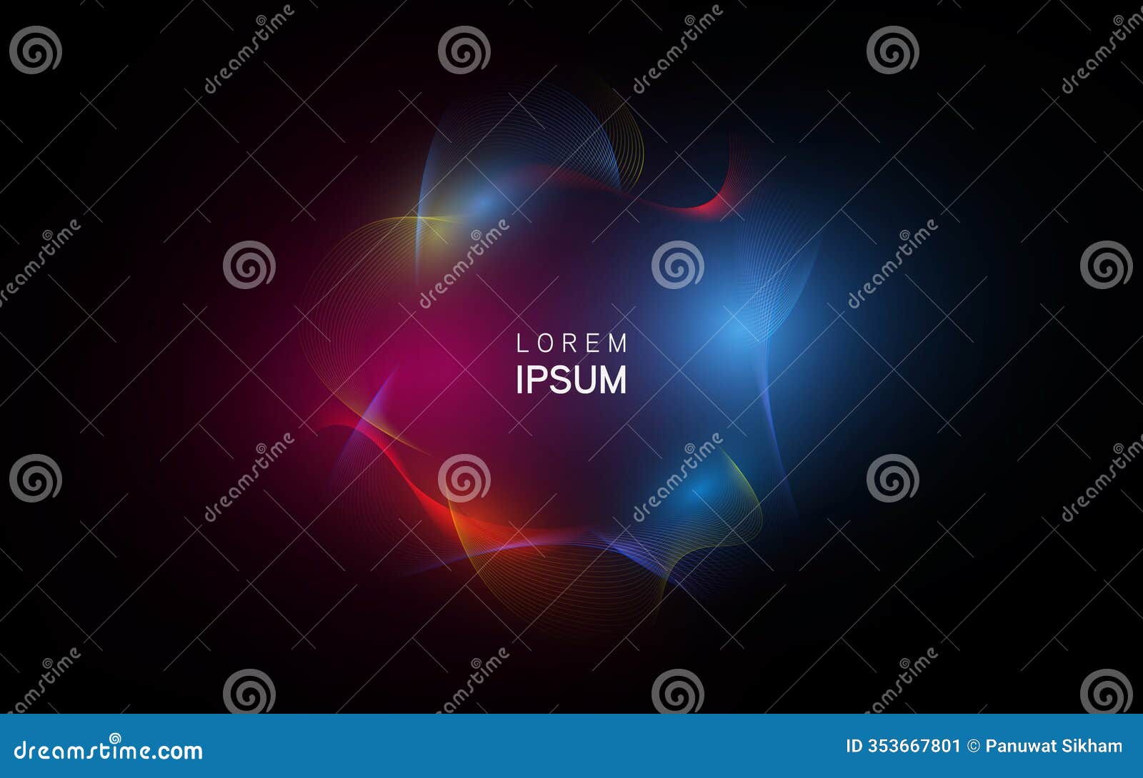 neon glowing techno lines, hi-tech futuristic abstract background template