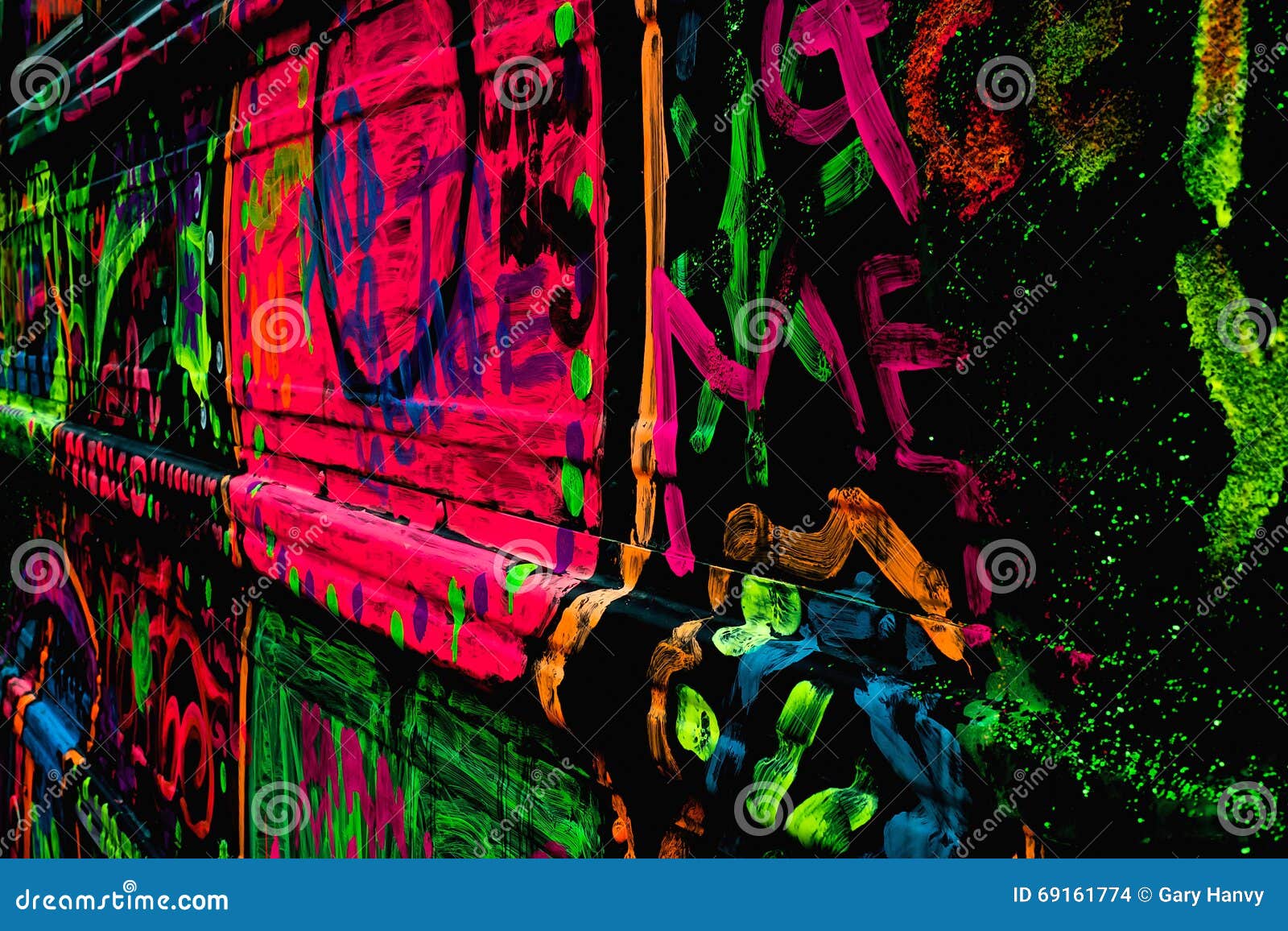 Neon Graffiti Stock Photo Image Of Abstract Painted 69161774