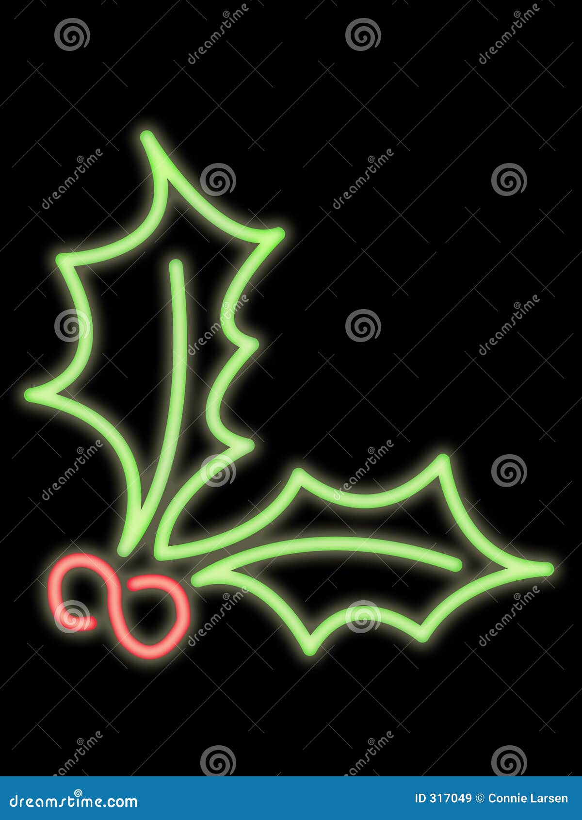 Neon holly stock illustration. Illustration of colorful 317049