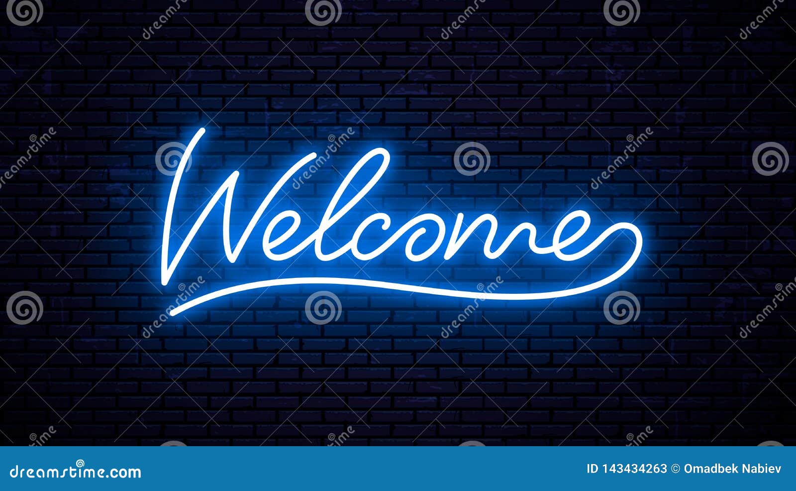 Neon Inscription Welcome for Signboard Stock Vector - Illustration of ...