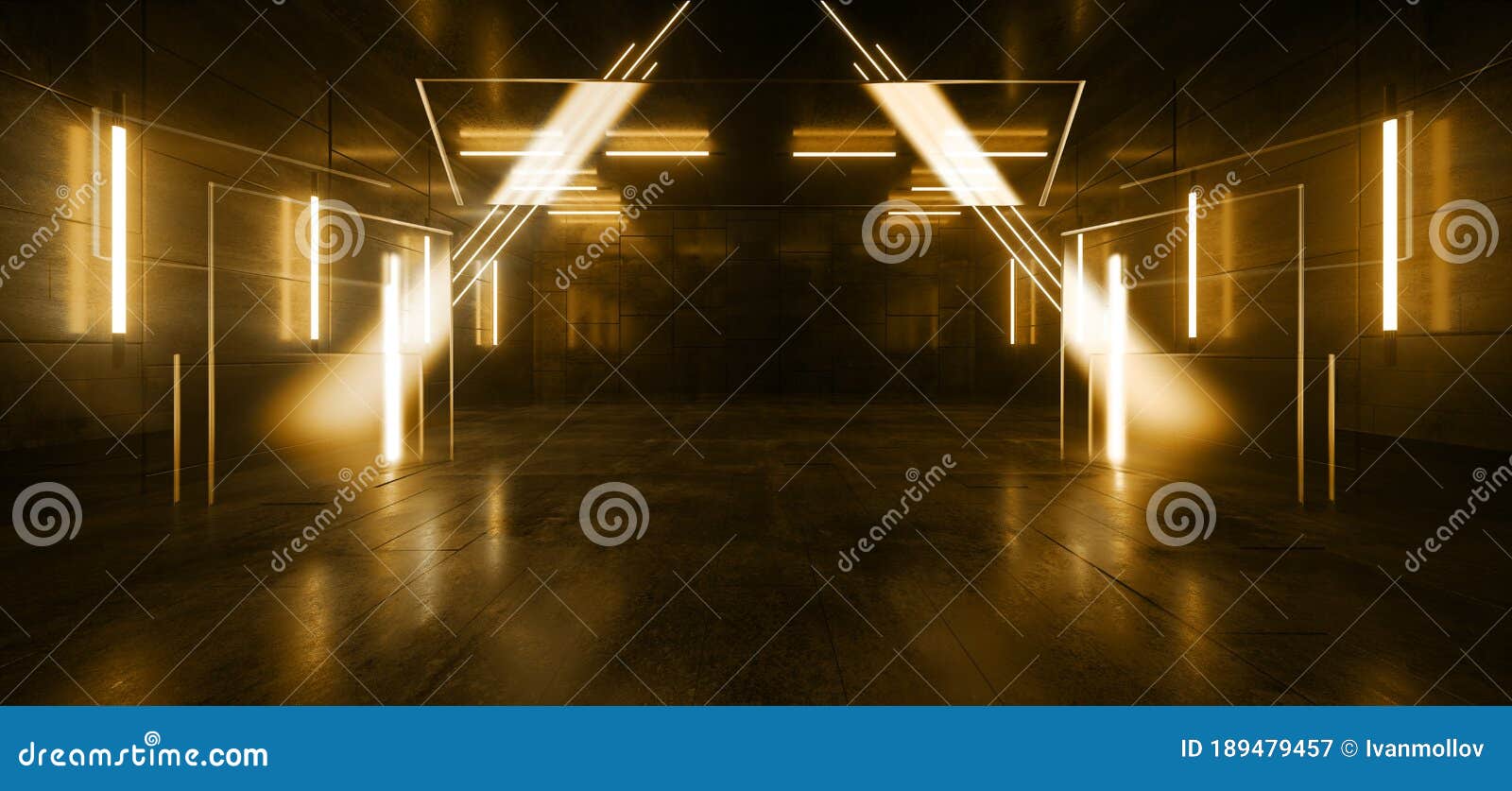 Neon Laser Triangle Stage Construction Fluorescent Orange Dance Garage ...