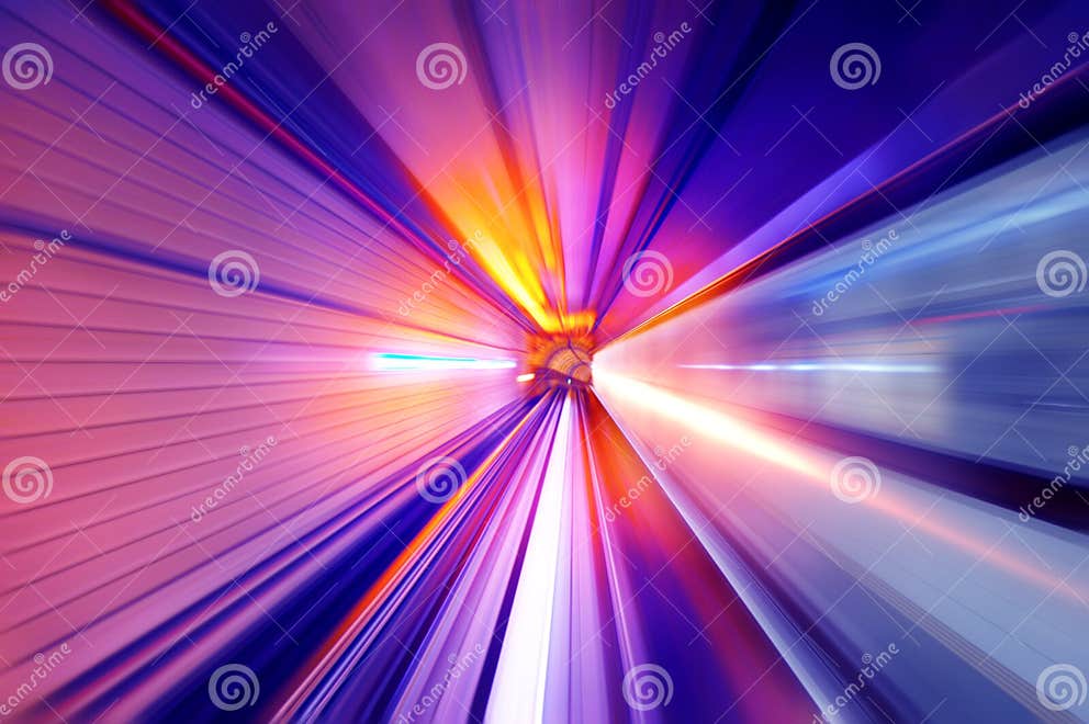 Neon light tunnel stock image. Image of commuter, future - 14715505