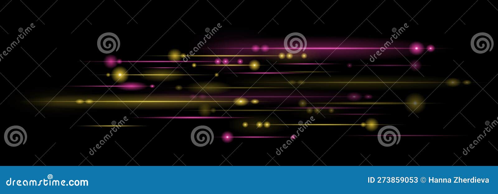 Light Effect Design Decorative Elements Horizontal Beam of Light. Stock