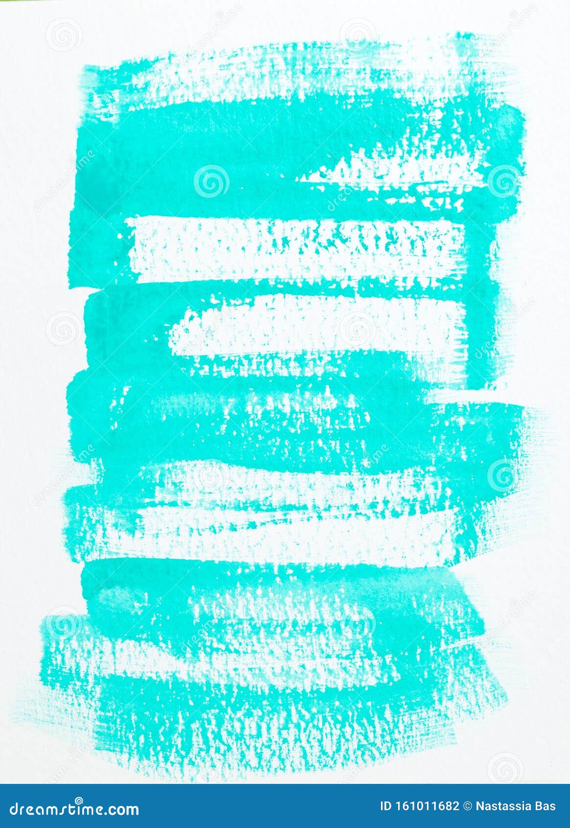 Neon Mint Color Watercolor Paint Strokes. Watercolor Background Stock
